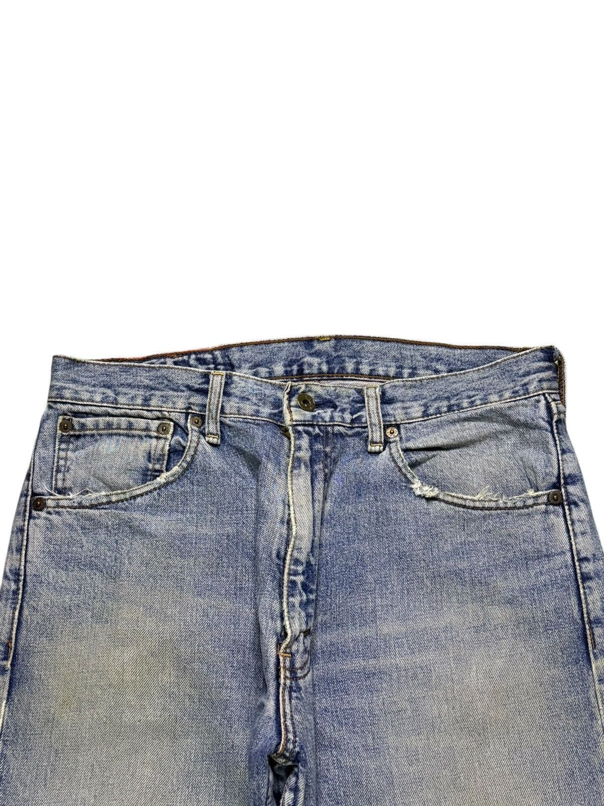 LVC × Levi's × Levi's Vintage Clothing Vintage 90s Levis 503 Mud Wash Distressed Ripped Baggy Jeans Size US 32 / EU 48 - 4 Thumbnail
