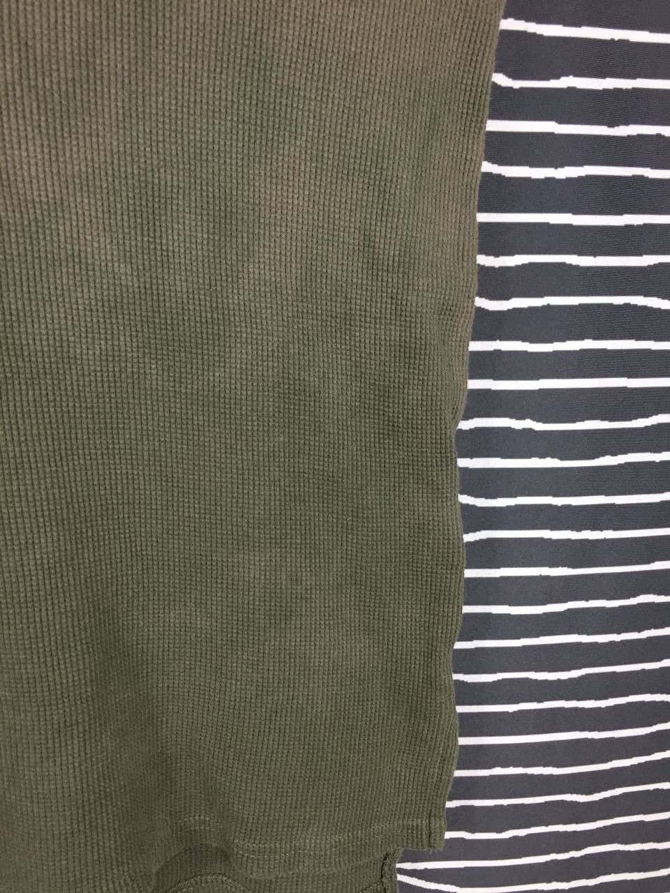 Japanese Brand Distressed UNFIT Waffle Henley Neck Tee Size US L / EU 52-54 / 3 - 6 Thumbnail