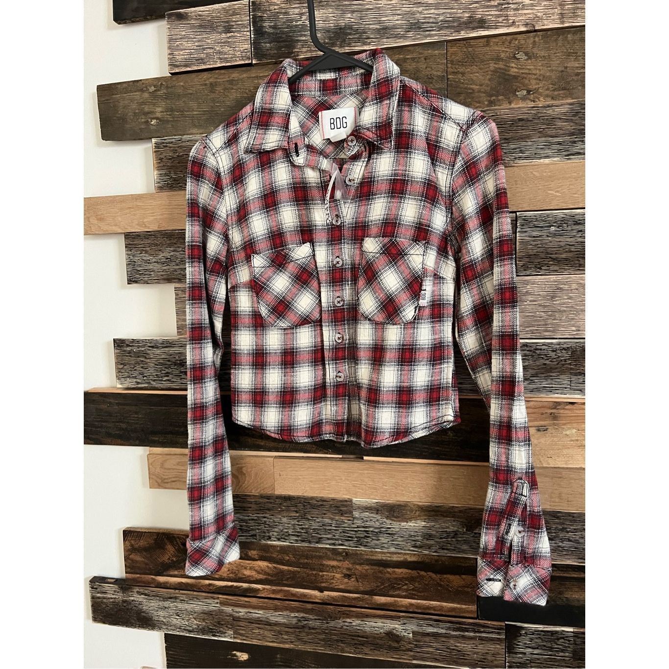 Bdg BDG NWT Ur­ban Out­fit­ters Dako­ta Cropped Flan­nel But­ton-Down Shirt XS Size XS / US 0-2 / IT 36-38 - 2 Thumbnail