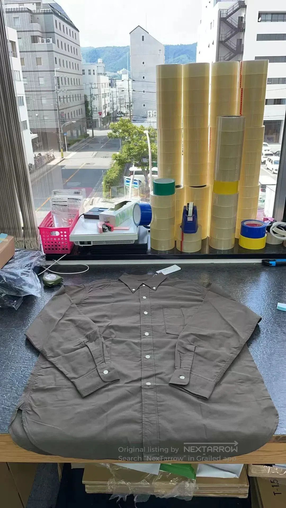 Nanamica Nanamica Classic Shirt in Brown Nylon Blend. Size US S / EU 44-46 / 1 - 6 Thumbnail