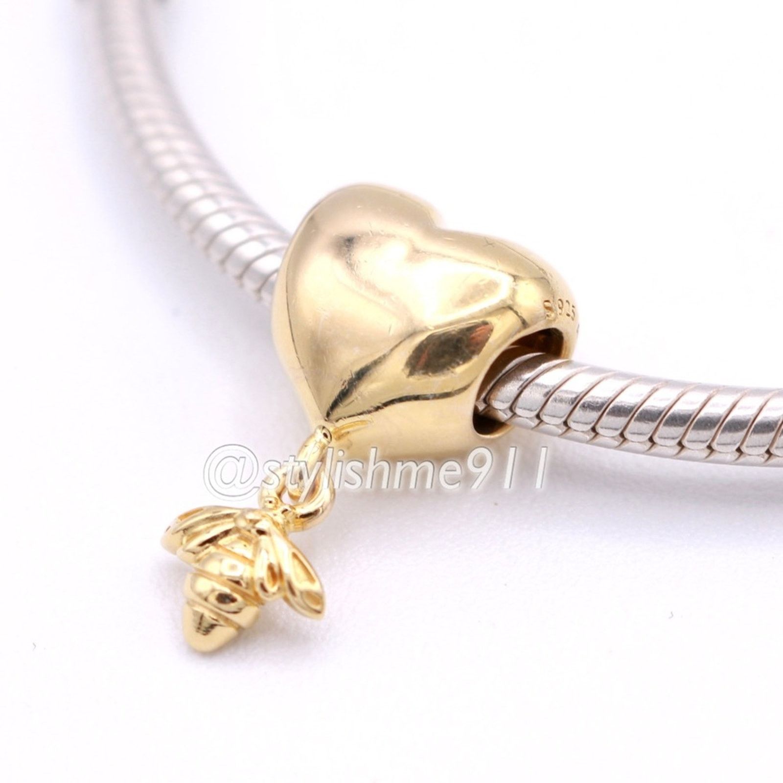 pandora Authentic Pandora Pandora Shine Heart and Bee Charm - 767022 Size ONE SIZE - 2 Thumbnail