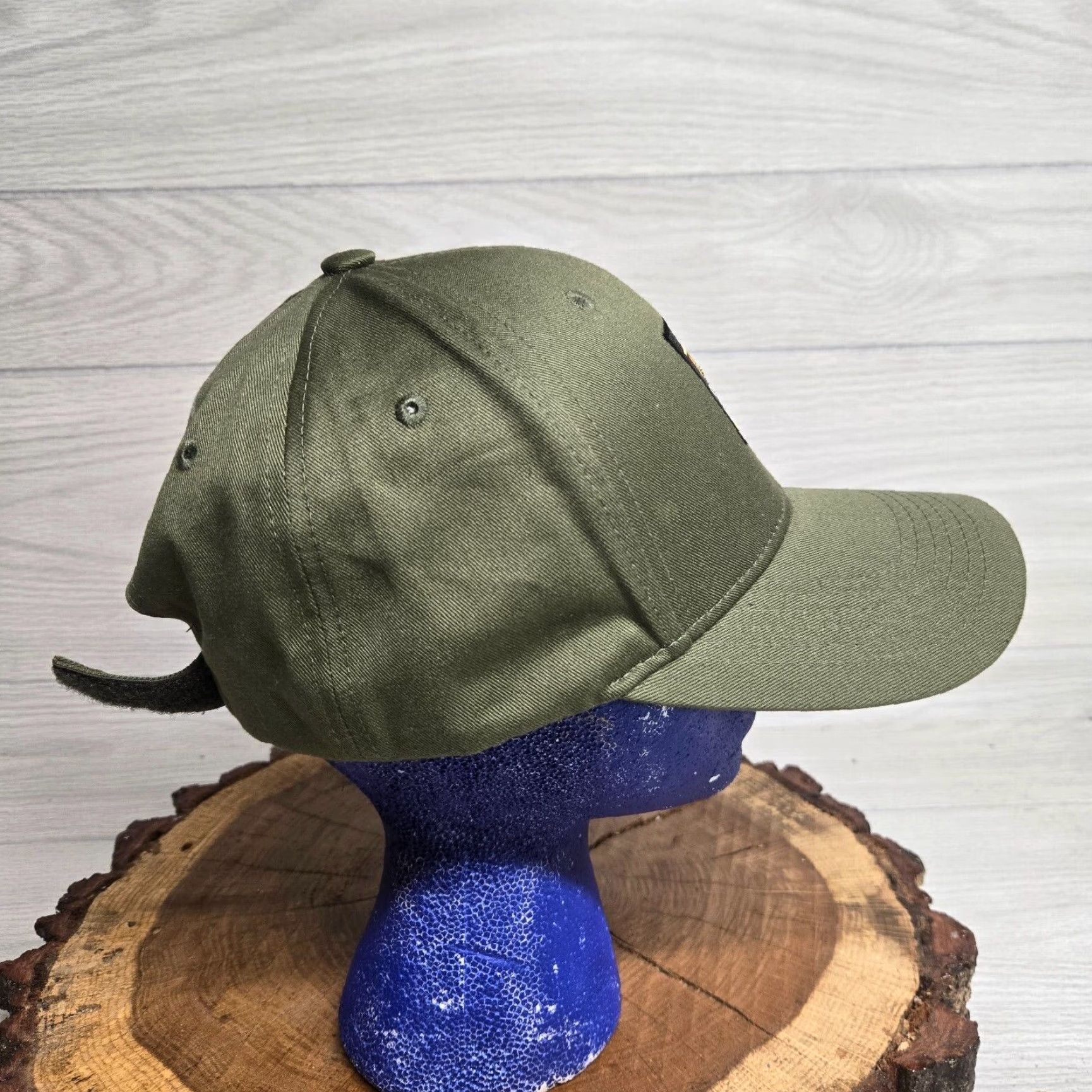 Olive VINTAGE Accent Apparel Virginia Army National Guard Baseball Cap Green Adjustable One Size Mens Size ONE SIZE - 3 Thumbnail