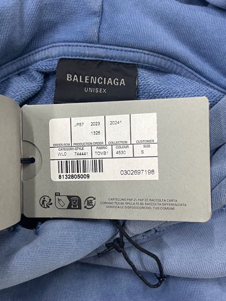 Balenciaga Balenciaga SS24 Ripped Letter Print Hooded Sweatshirt 2505- Size US S / EU 44-46 / 1 - 5 Thumbnail