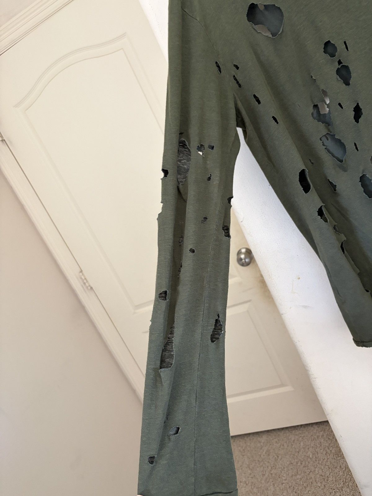 Balmain SS10 Decarnin Bullet Distressed Shotgun Longsleeve Size US M / EU 48-50 / 2 - 3 Thumbnail
