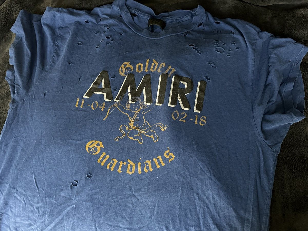 Amiri Amiri Distressed Tee Size XXL Size US XXL / EU 58 / 5 - 2 Thumbnail
