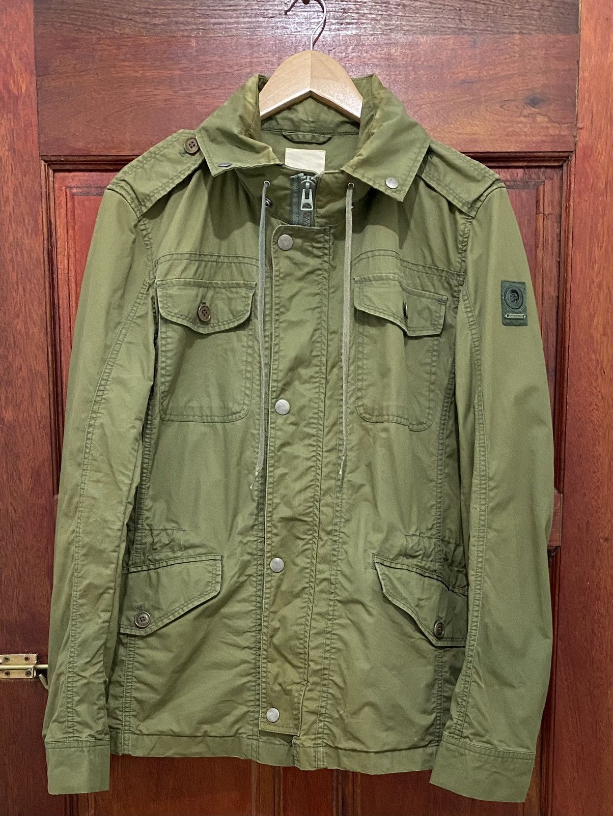 Diesel × Diesel Black Gold Diesel M65 Olive Green Jacket Casual Design Size US L / EU 52-54 / 3 - 4 Thumbnail