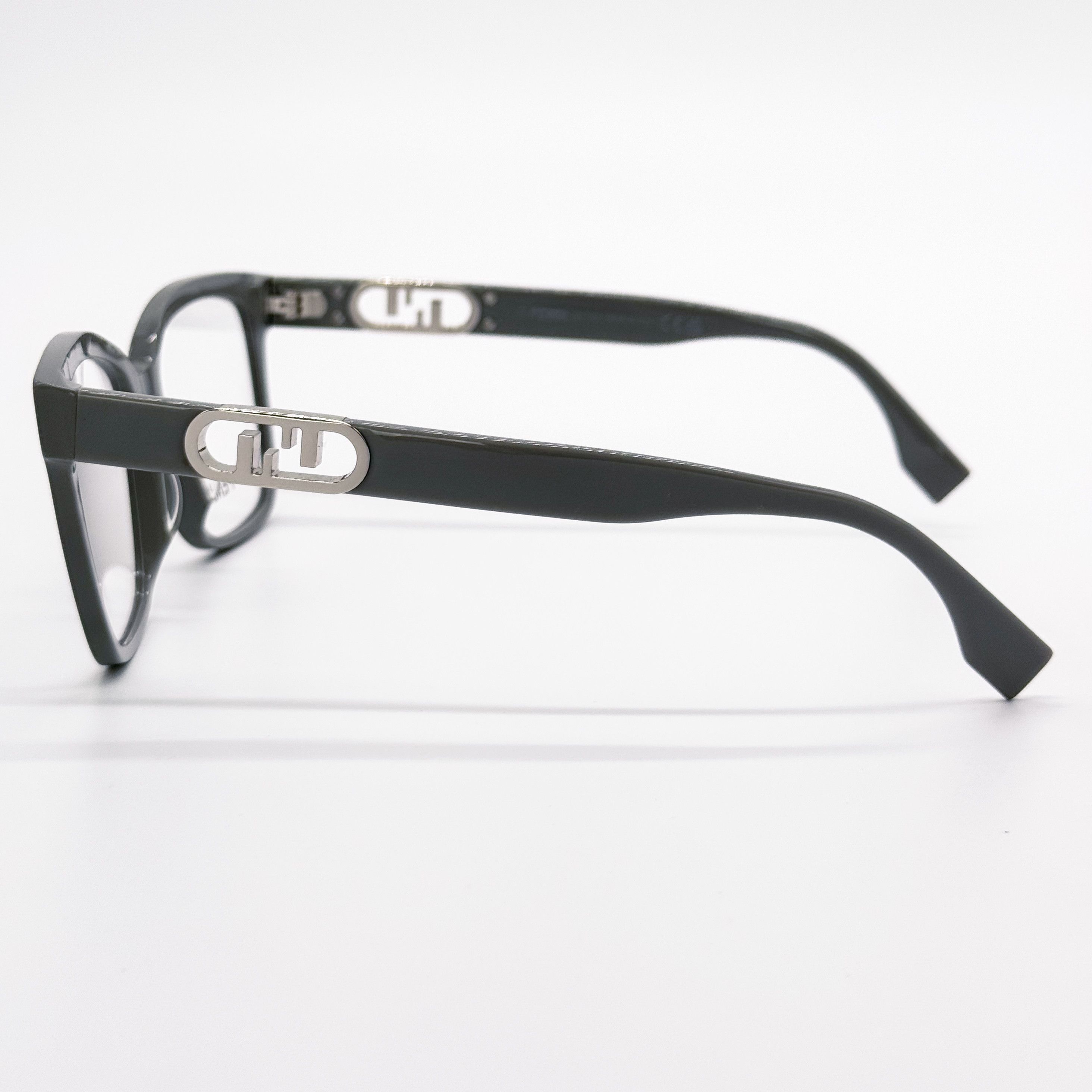 Fendi NEW FENDI FE50025I 020 SHINY GREY UNISEX EYEGLASSES FENDI Size ONE SIZE - 6 Thumbnail
