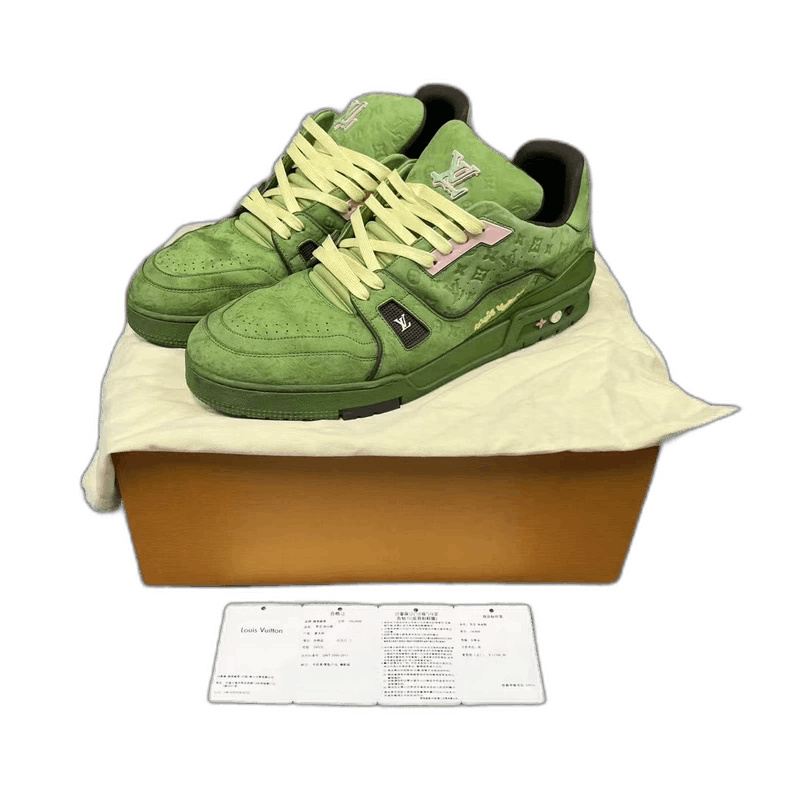 Louis Vuitton louis vuitton's new green tyler patterned low-tops-2507 Size US 11 / EU 44 - 1 Thumbnail