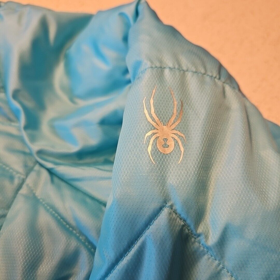 Spyder Spyder ThermaWeb Jacket Womens Large Aqua Puffer Performance Size L / US 10 / IT 46 - 5 Thumbnail