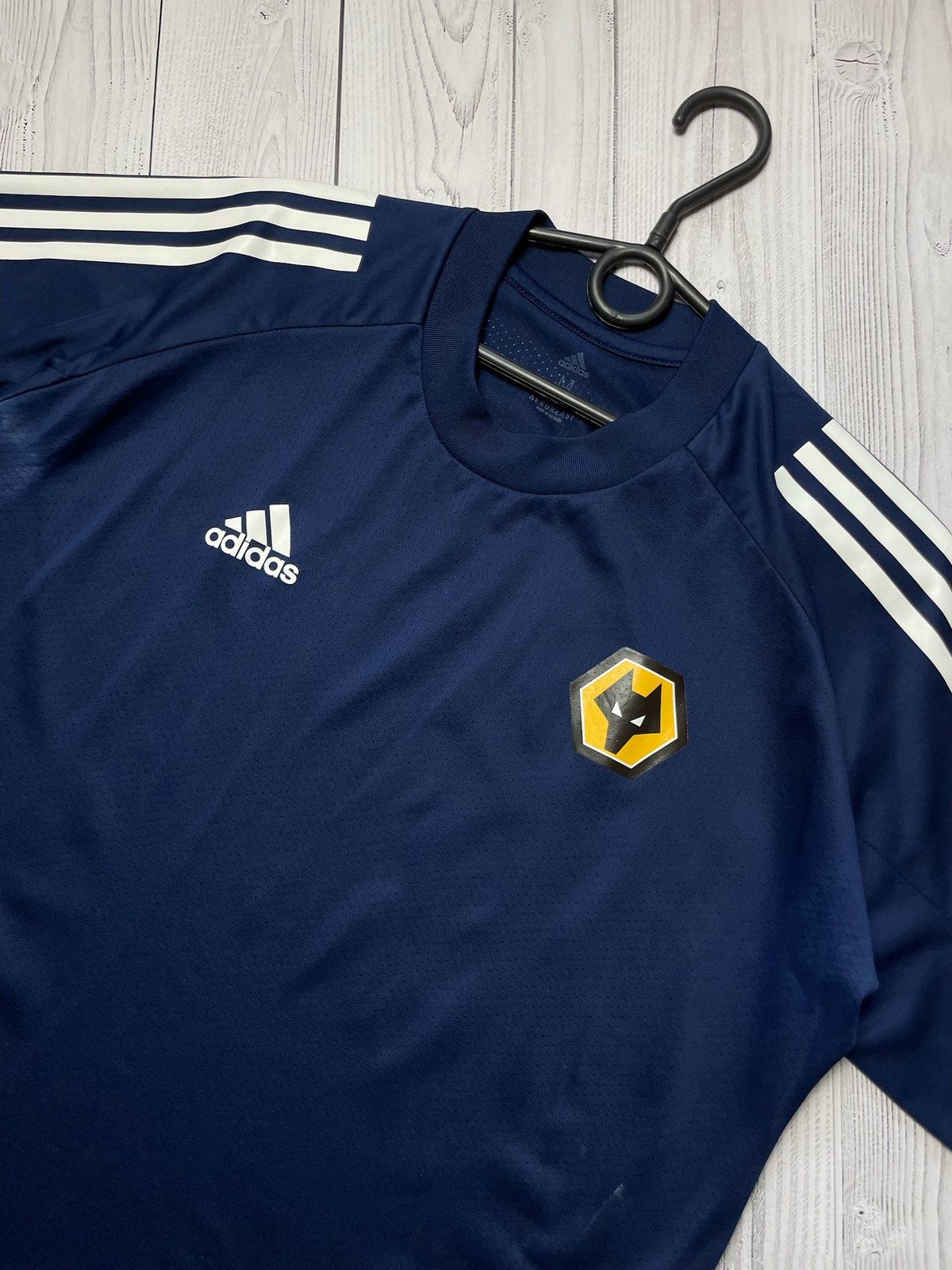 Adidas × Vintage Vintage adidas Wolverhampton soccer jersey navy Size M Size US M / EU 48-50 / 2 - 2 Thumbnail