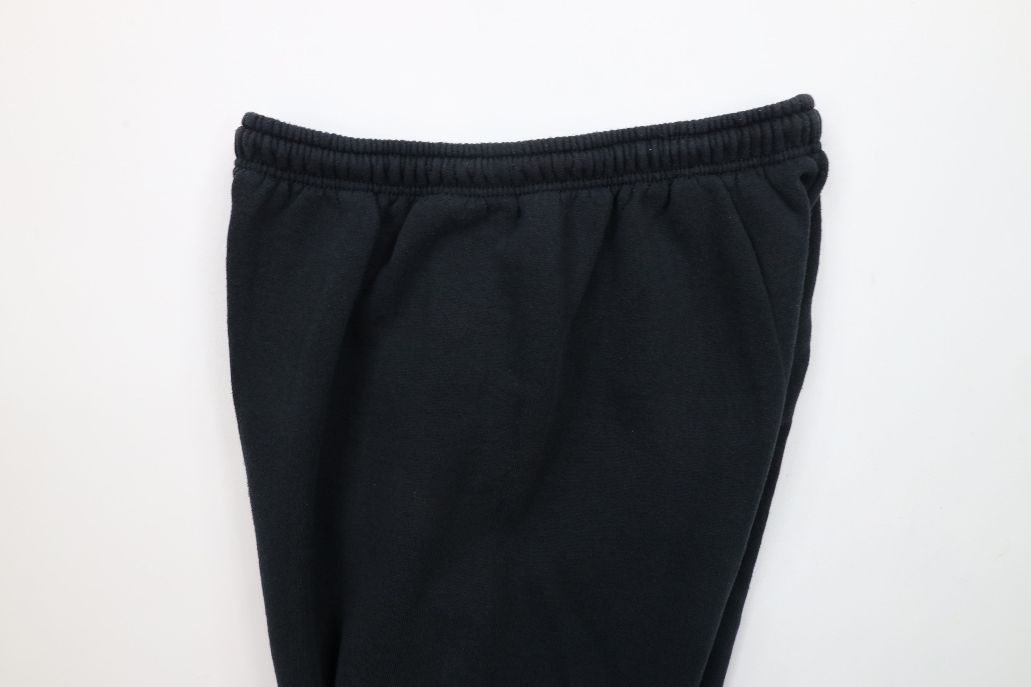 Vintage Vintage 90s Streetwear Blank Cuffed Sweatpants Joggers Black Size US 34 / EU 50 - 7 Thumbnail