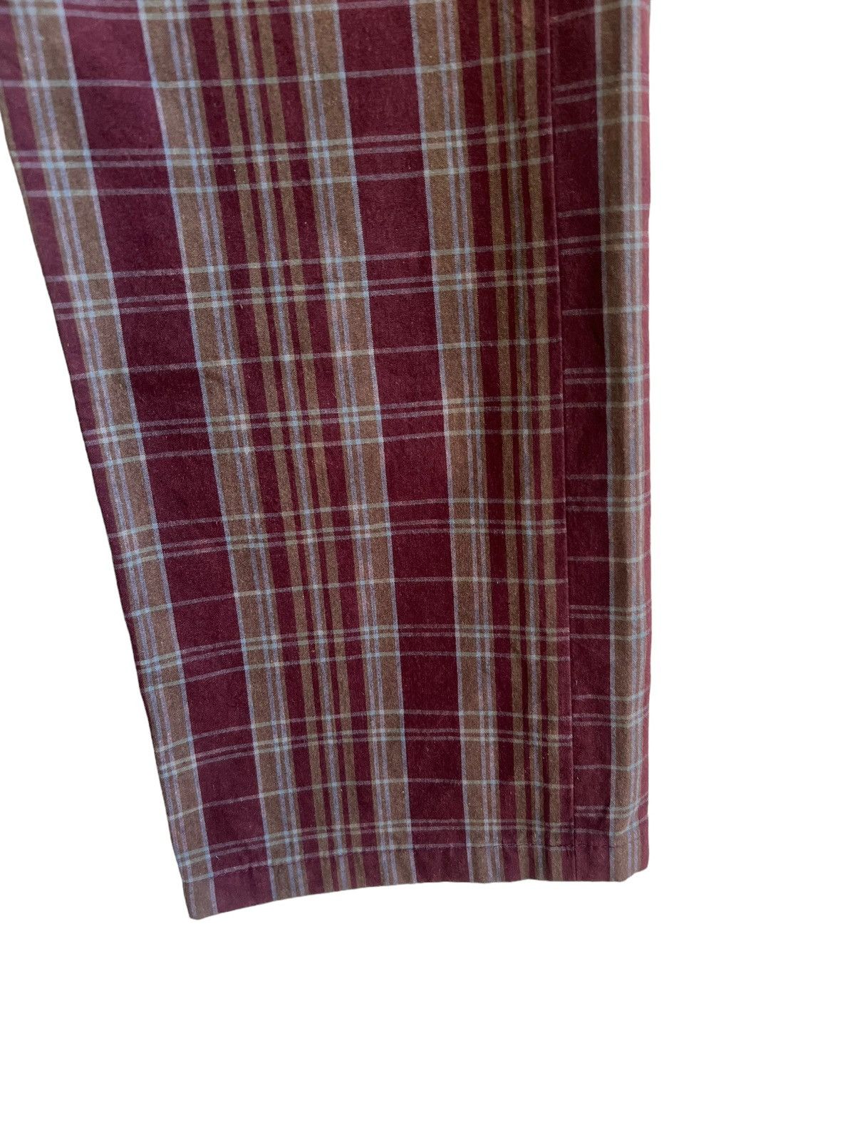 Paul Smith Vintage Paul Smith Jeans Made in Japan Waxed Plaid Pant Size US 29 - 11 Thumbnail