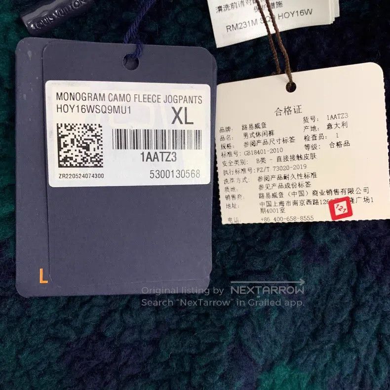 Louis Vuitton Louis Vuitton size xl 23 dark green logo full print camo po Size US 28 / EU 44 - 9 Thumbnail