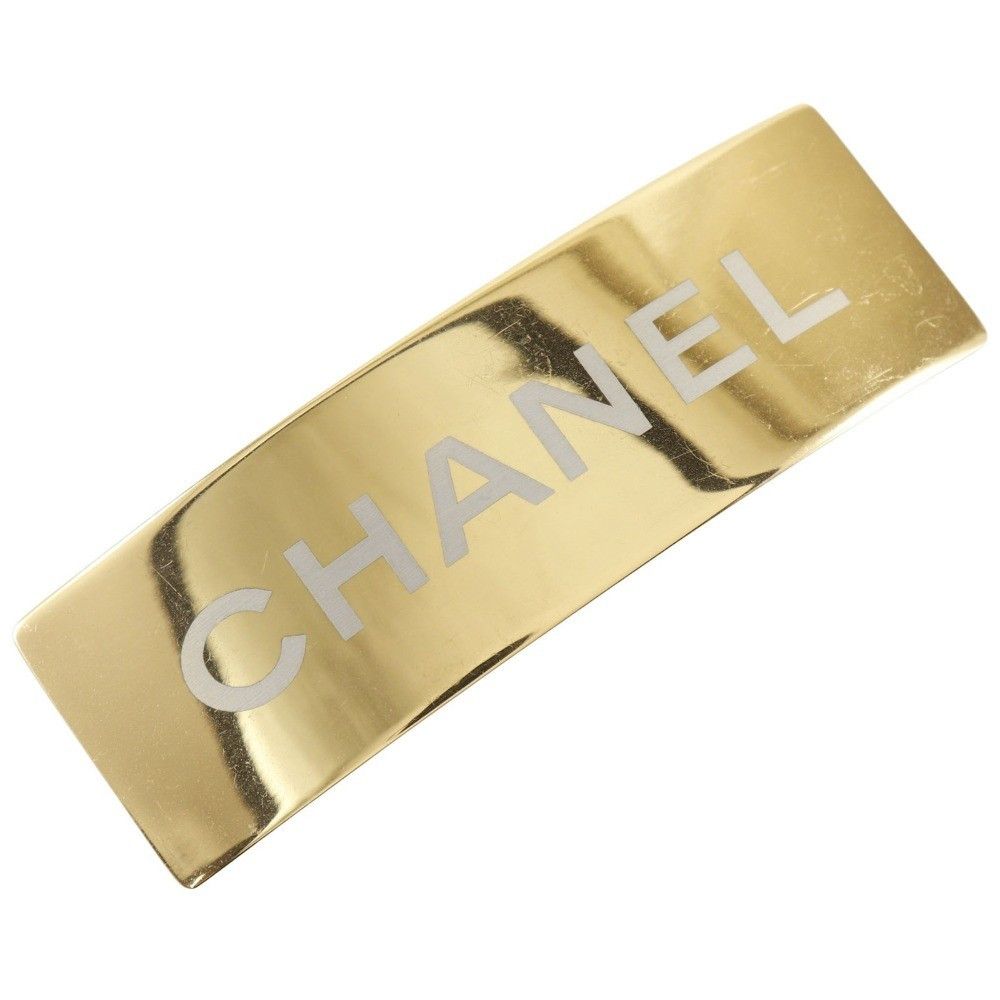 Chanel Chanel Barrettes Logo Chanel Plated Gold Size ONE SIZE - 1 Thumbnail