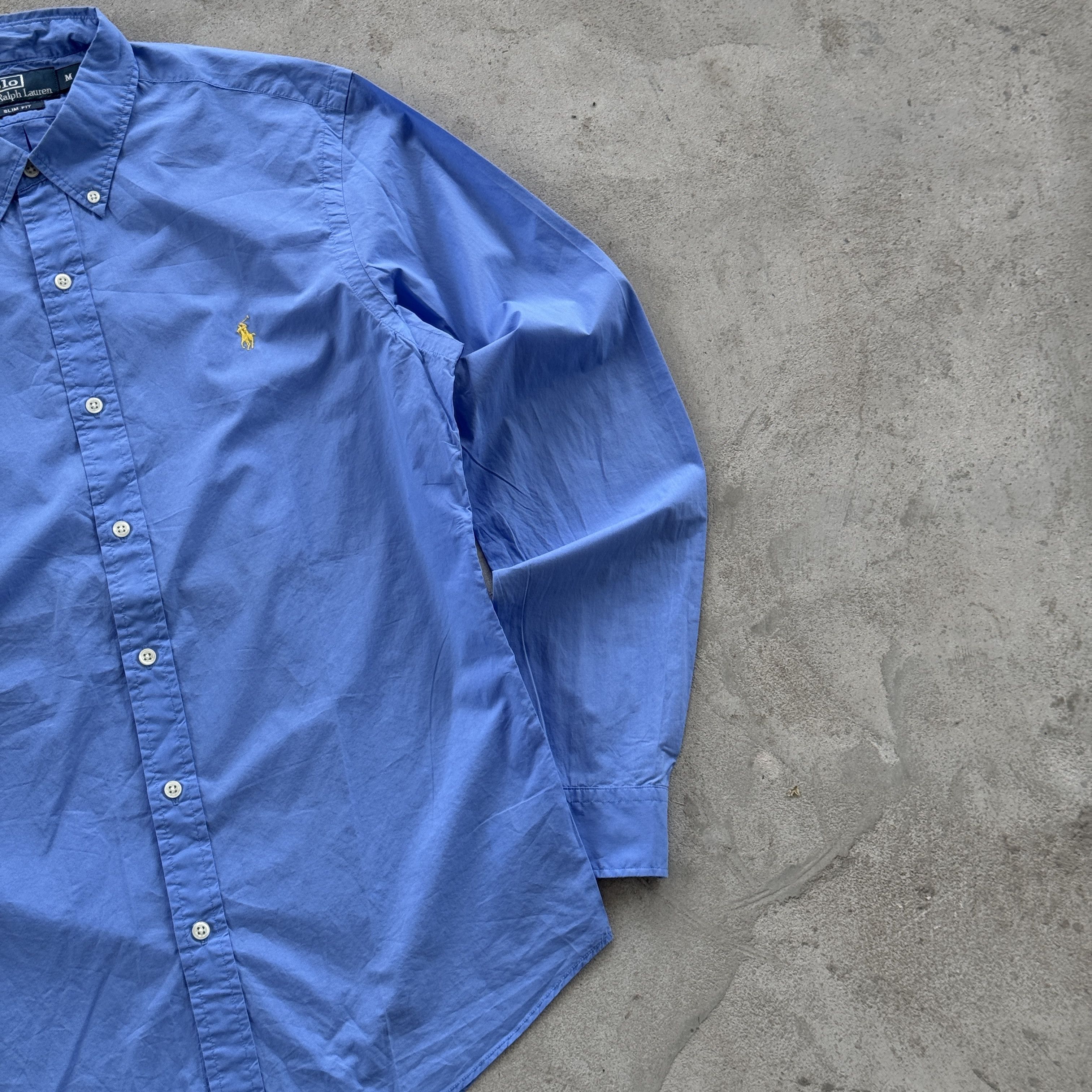 Polo Ralph Lauren Polo Ralph Lauren Blue Button Down Shirt Slim Fit Medium Size US M / EU 48-50 / 2 - 2 Thumbnail