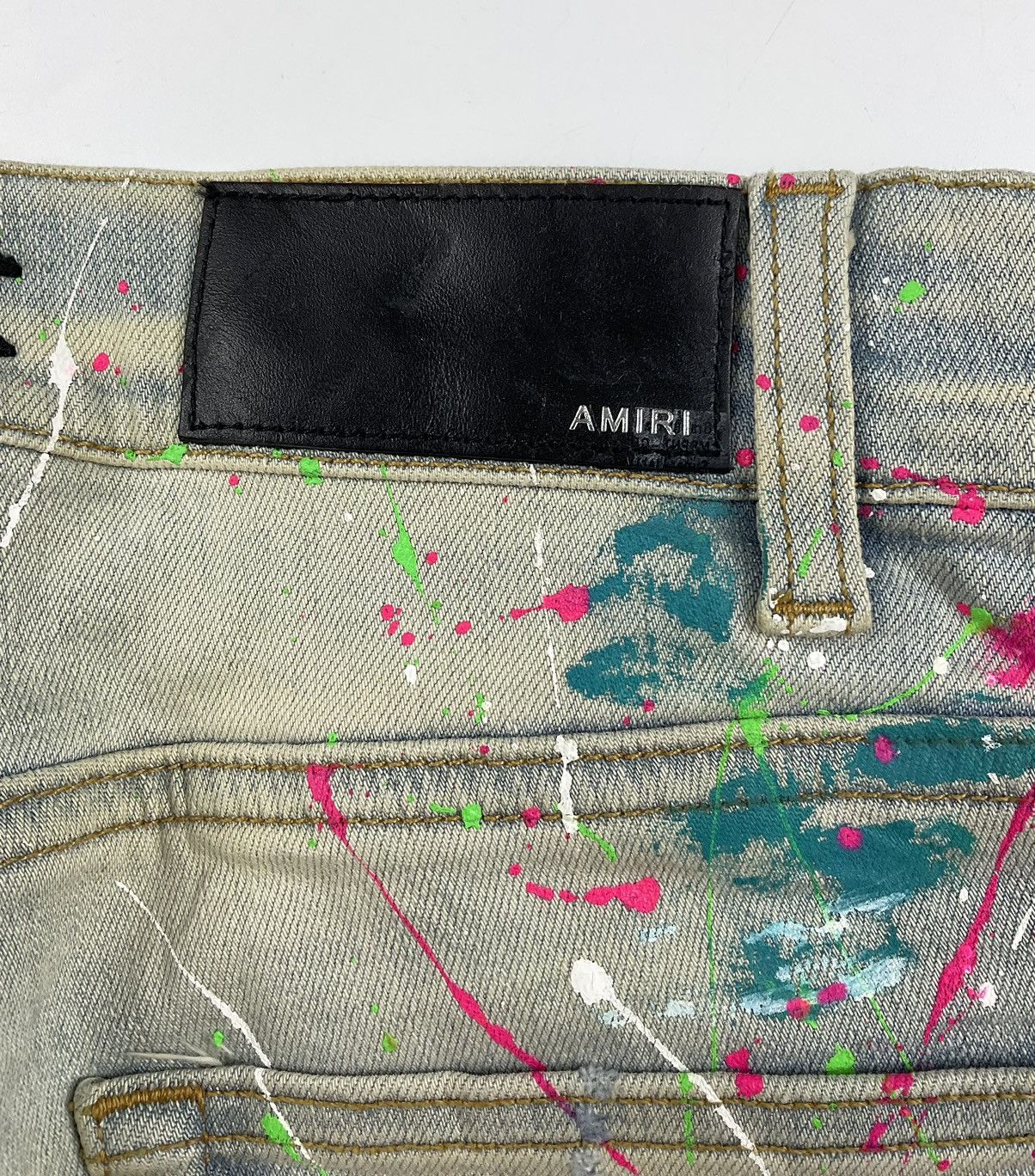 Amiri Amiri S/S'19 Distressed Paint Splatter Denim Pants Size US 28 / EU 44 - 8 Thumbnail