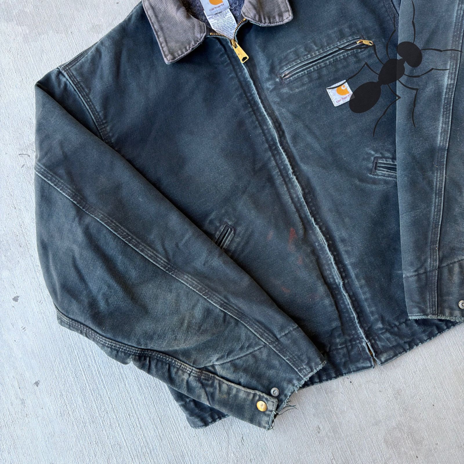 Carhartt × Vintage Vintage Y2K Carhartt J01 black Detroit work wear jacket Size US XL / EU 56 / 4 - 2 Thumbnail