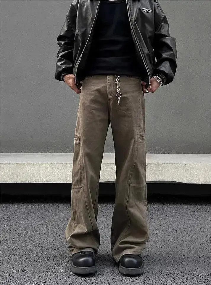 Japanese Brand Straight brown workwear jeans Size US 30 / EU 46 - 5 Thumbnail