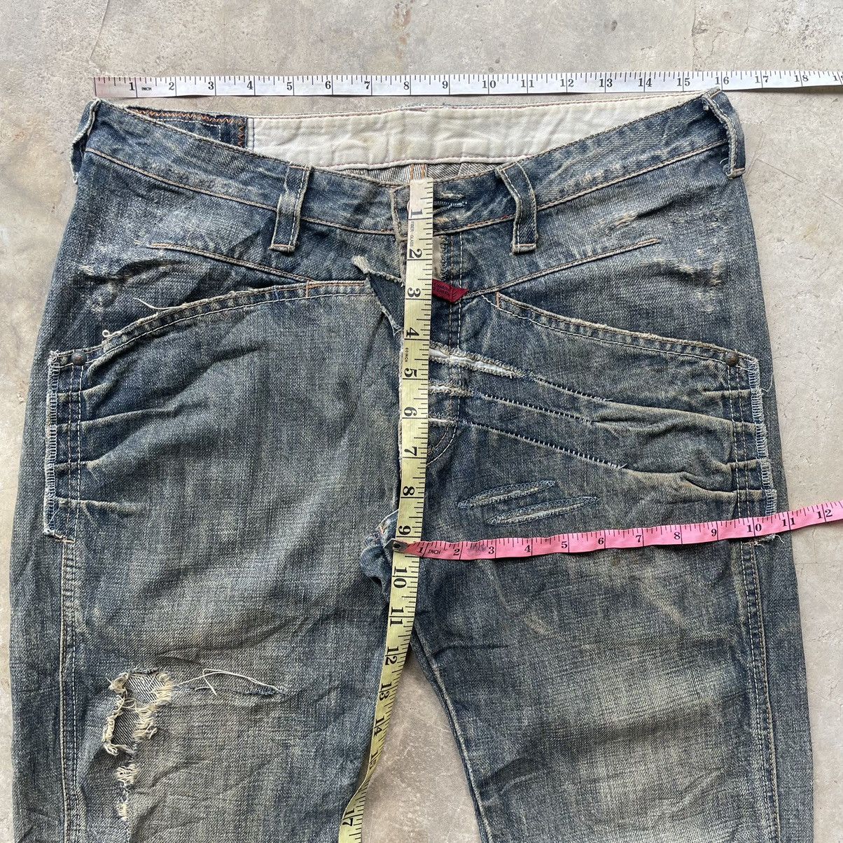 Marithe + Francois Girbaud Marithe Francois Girbaud Vkei Punk Distressed Straight Jeans Size US 32 / EU 48 - 10 Thumbnail