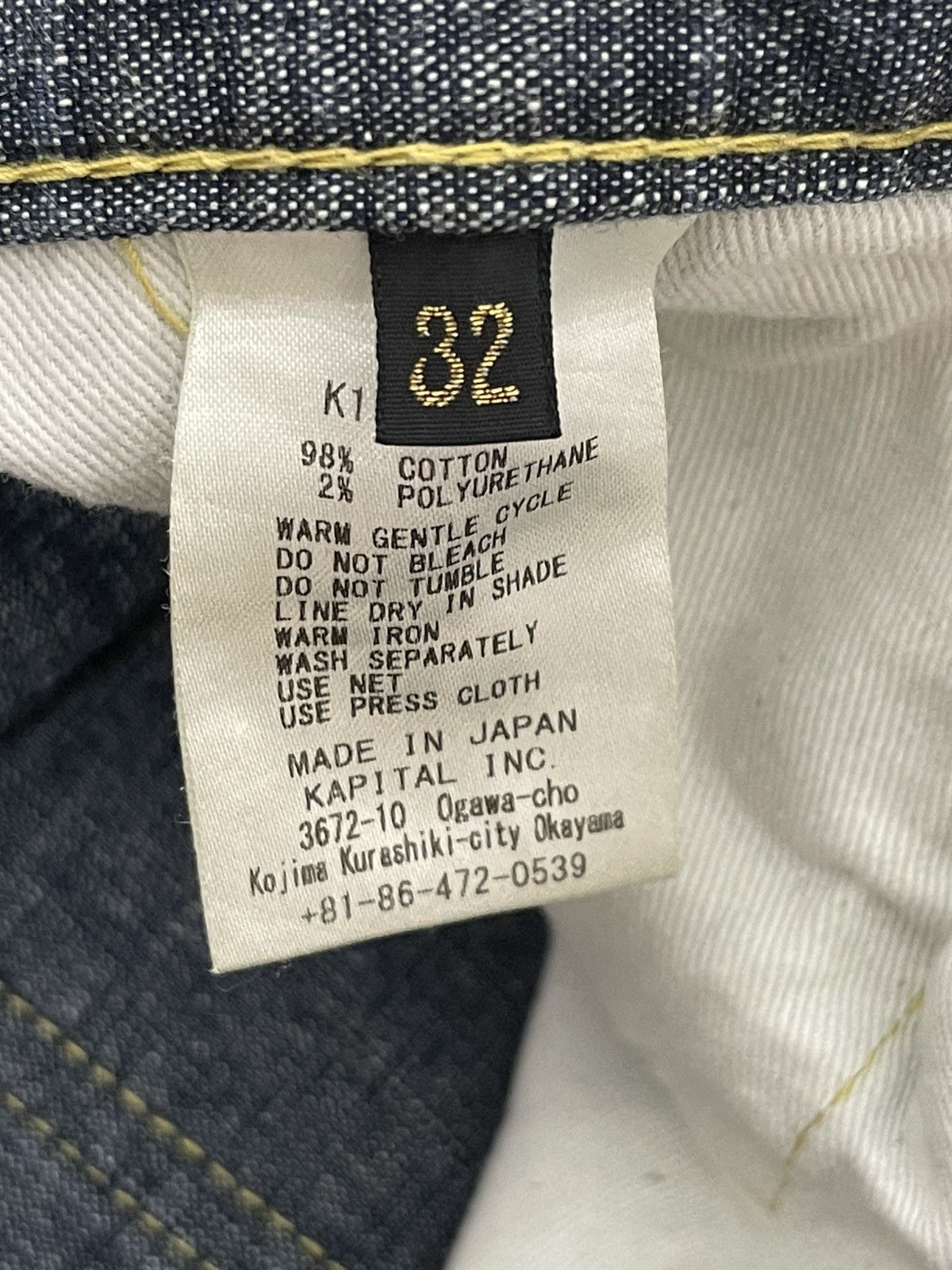 Kapital Slim Jeans Kapital Moitaina Two Tones 1🟦2 j Size US 32 / EU 48 - 17 Thumbnail