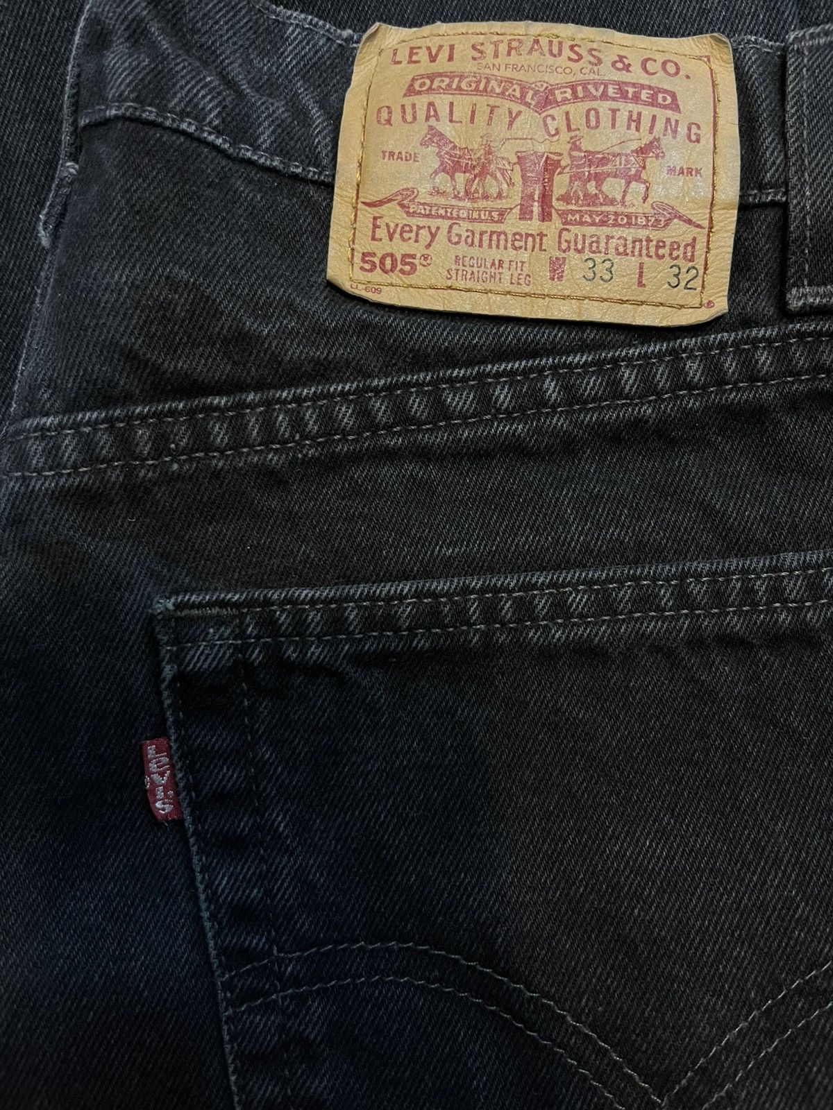 Levi's Vintage Clothing Levi’s 505 black denim Size US 33 - 5 Thumbnail