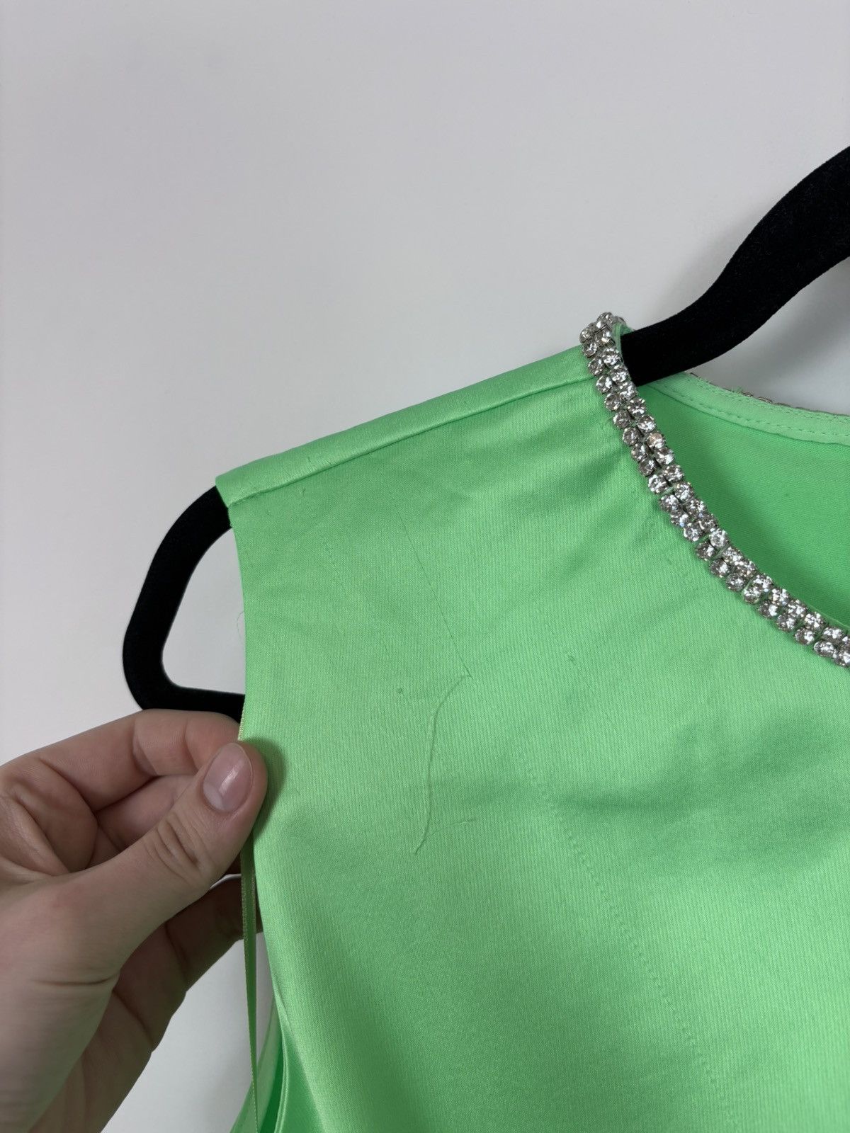 Sandro Sandro Paris E24Neon Vert Fluo NWT Green Cutout Midi Dress Size S / US 4 / IT 40 - 4 Thumbnail