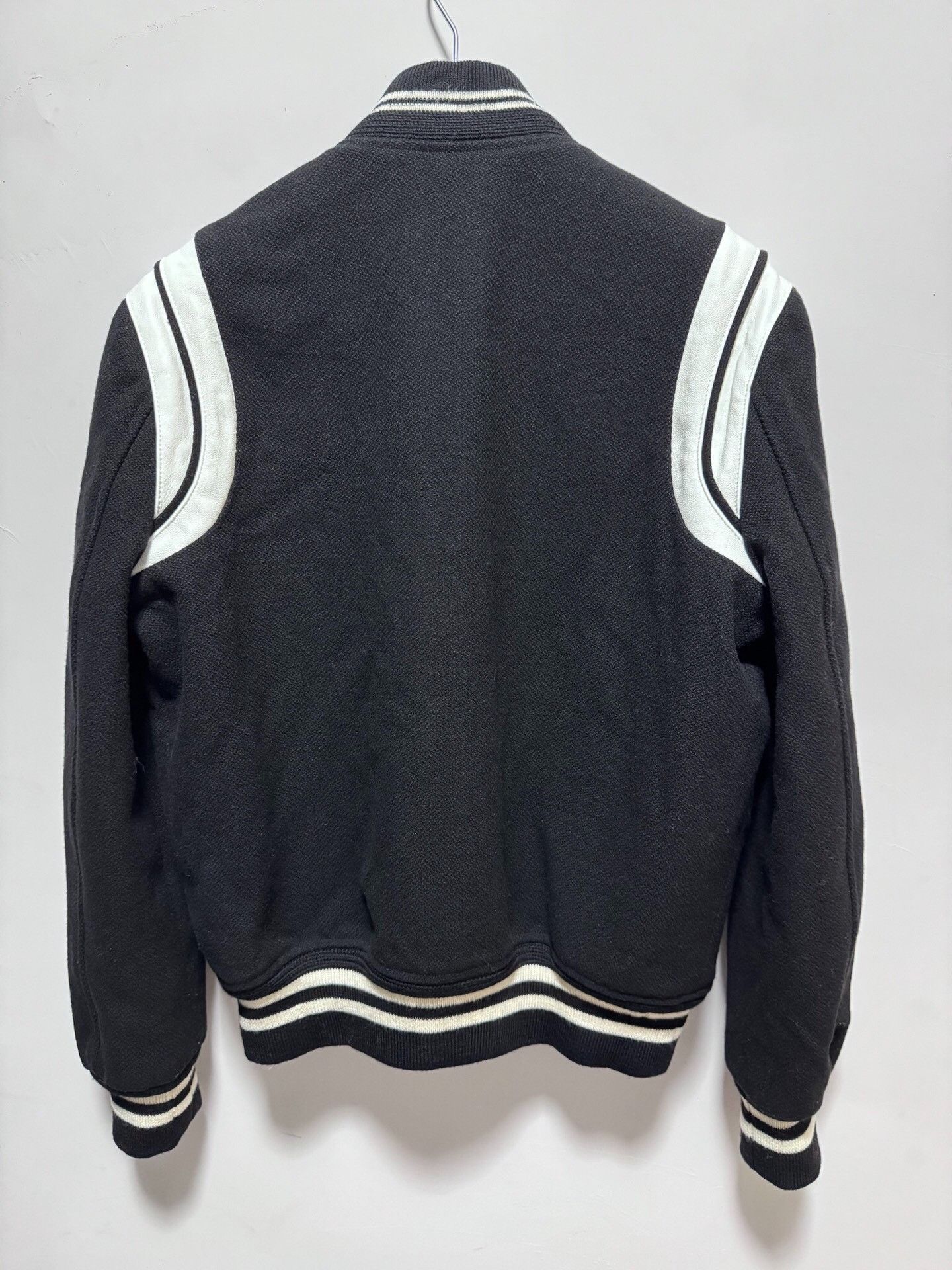 Saint Laurent Paris Saint laurent Black and white patchwork leather baseball ja Size US S / EU 44-46 / 1 - 2 Thumbnail