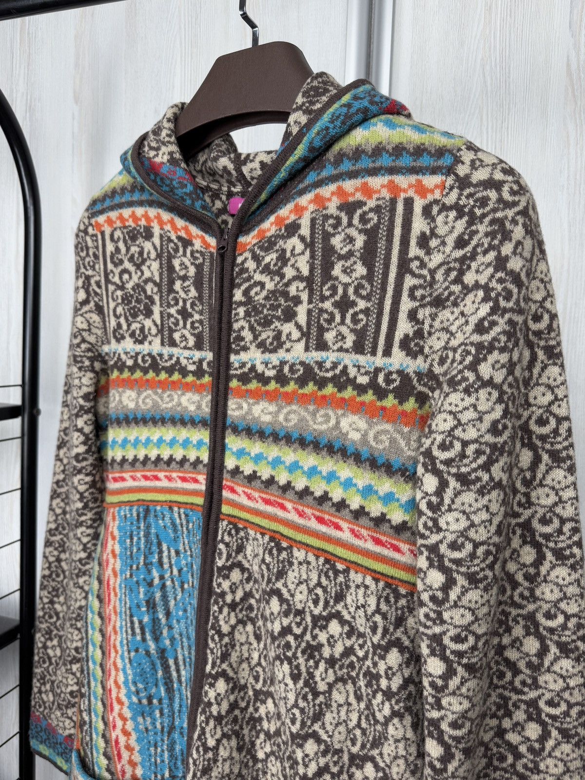 Other IVKO Multicolor Wool Floral Print Full Zip Jacket Coatigan Size M / US 6-8 / IT 42-44 - 4 Thumbnail
