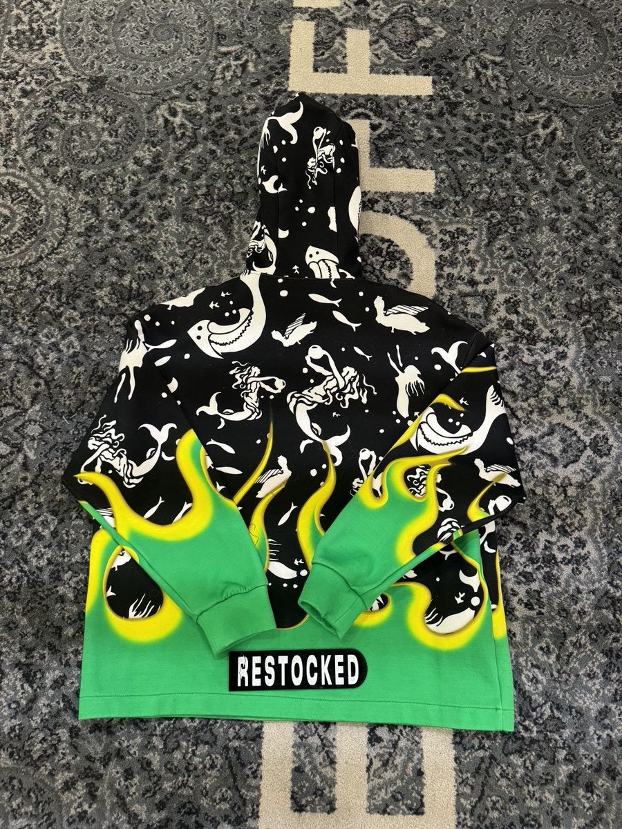 Prada PRADA MERMAID FLAMES HOODIE SIZE LARGE Size US L / EU 52-54 / 3 - 2 Thumbnail