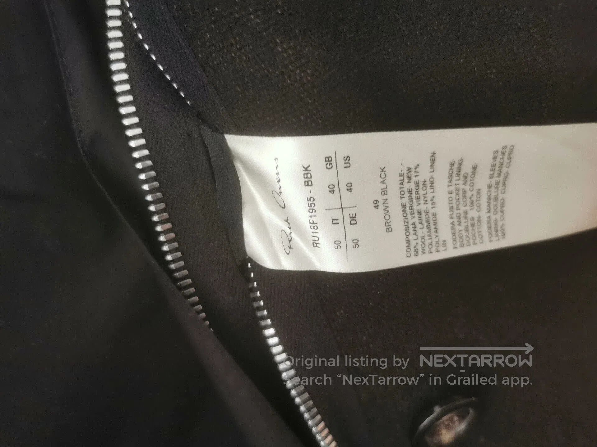 Rick Owens Rick Owens Wool Linen Coat Size 50. Size US M / EU 48-50 / 2 - 6 Thumbnail