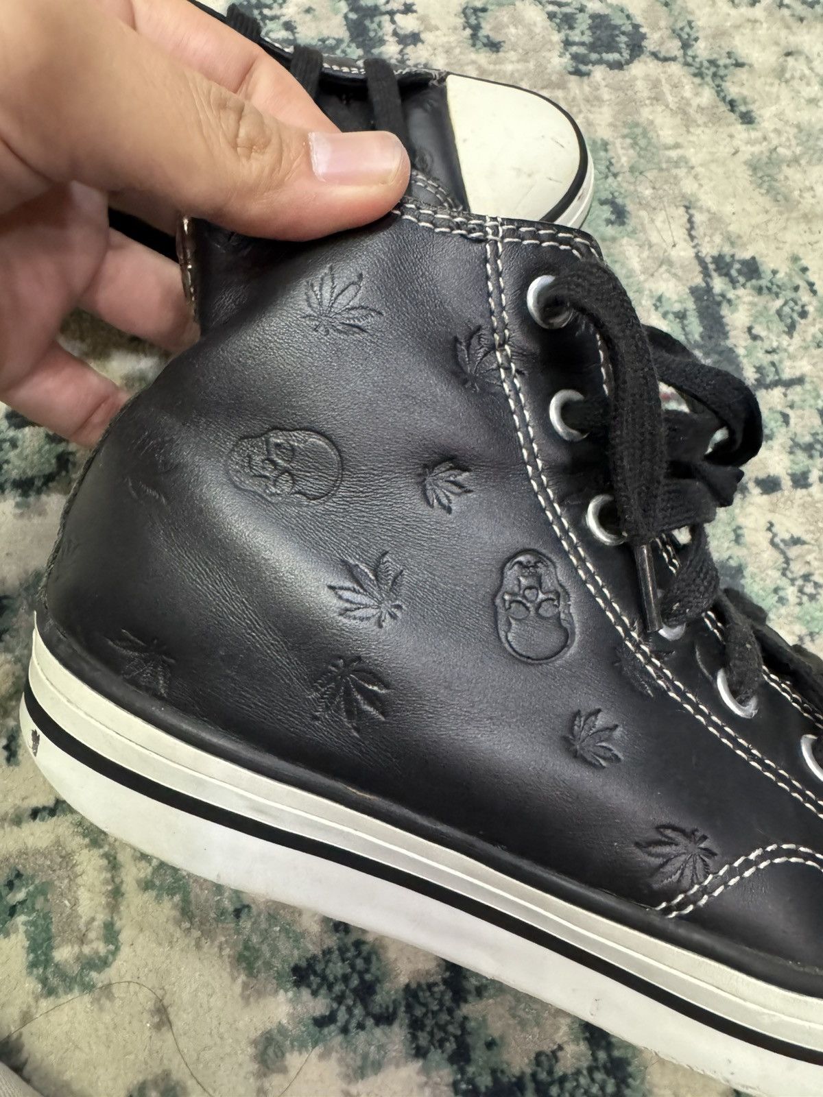Lucien Pellat-Finet LUCIEN PELLAT FINET SKULL HEMP PRINT LEATHER SHOES Size US 8 / EU 41 - 10 Thumbnail