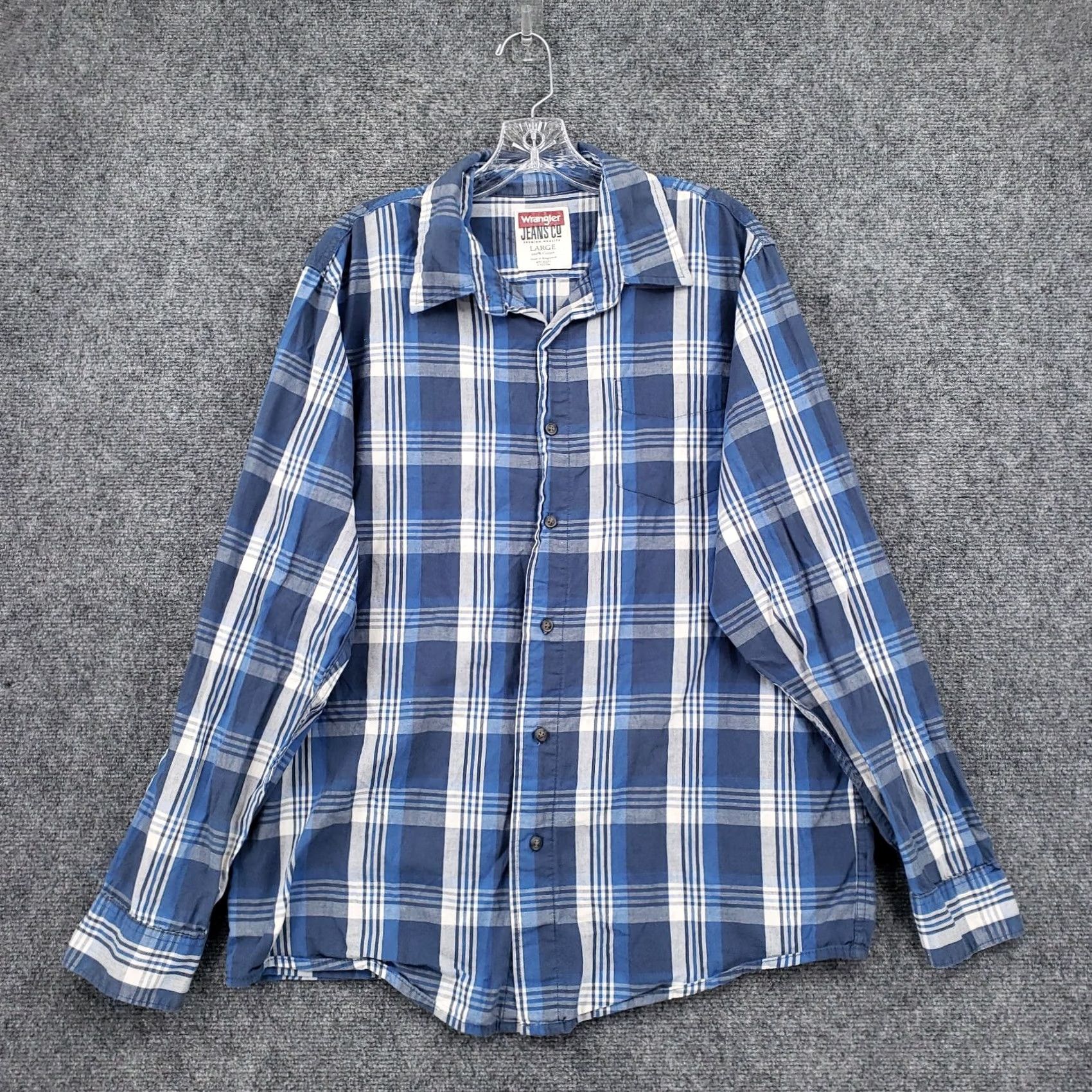 Wrangler Wrangler Jeans Co Shirt Mens Large L Blue Plaid Western Cowboy Rodeo Button Up Size US L / EU 52-54 / 3 - 2 Thumbnail
