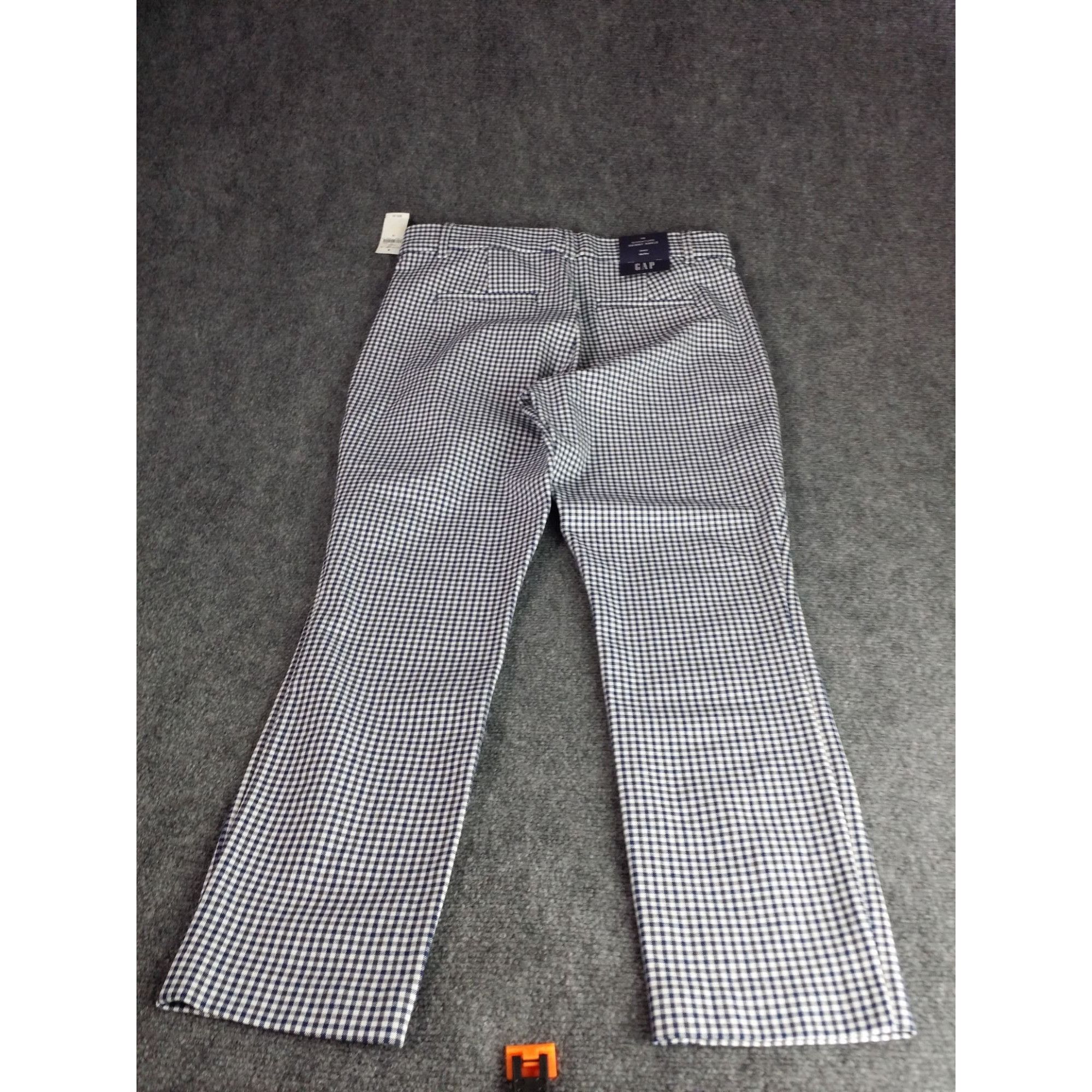 Gap Gap Signature Skinny Ankle Women Sz 10 Gingham Blue White Bo Size 32" / US 10 / IT 46 - 7 Thumbnail