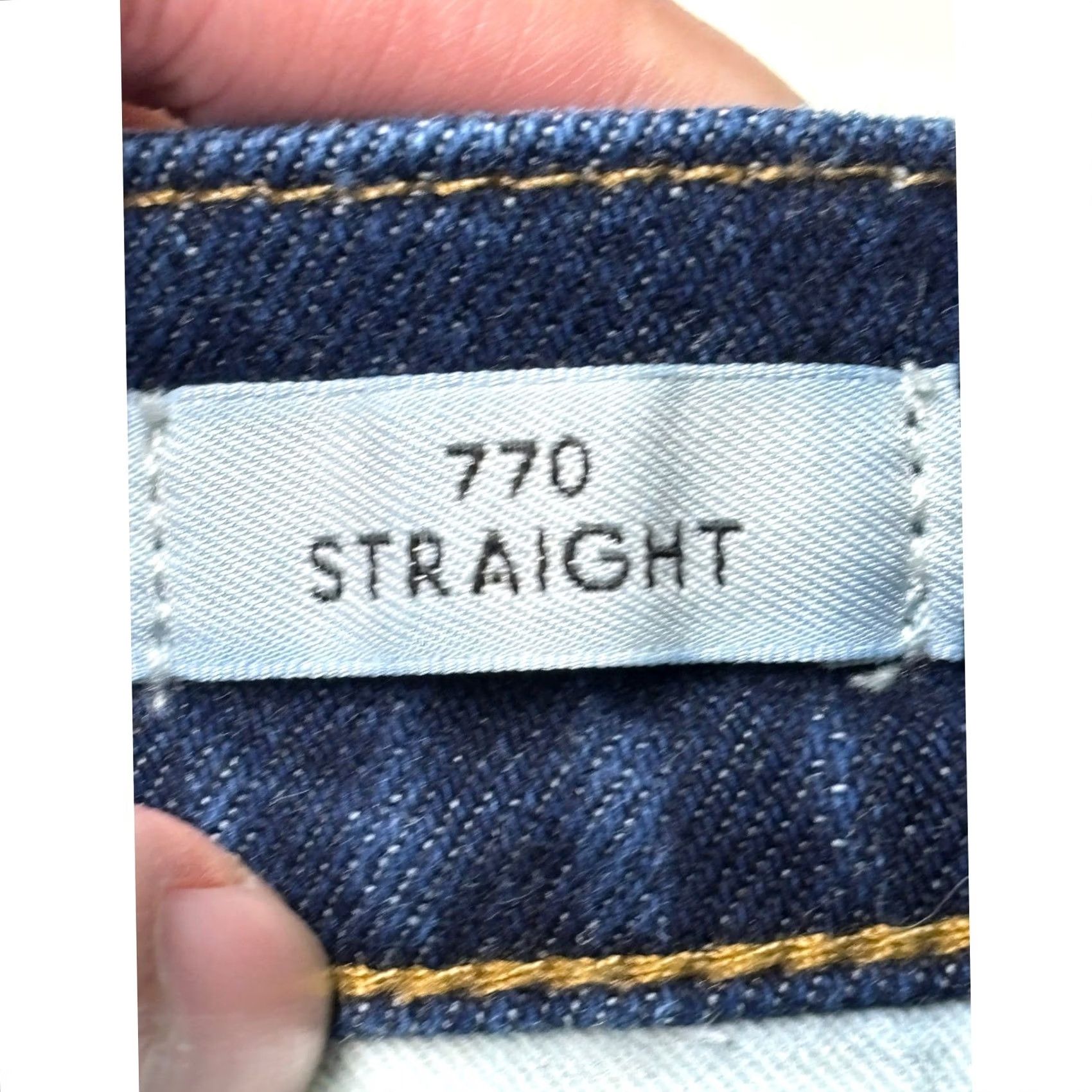 J.Crew J.Crew 770 Straight Jeans Mens 30x27 Dark Wash Denim 5-Pocket Leather Patch Button Zip Size US 30 / EU 46 - 4 Thumbnail