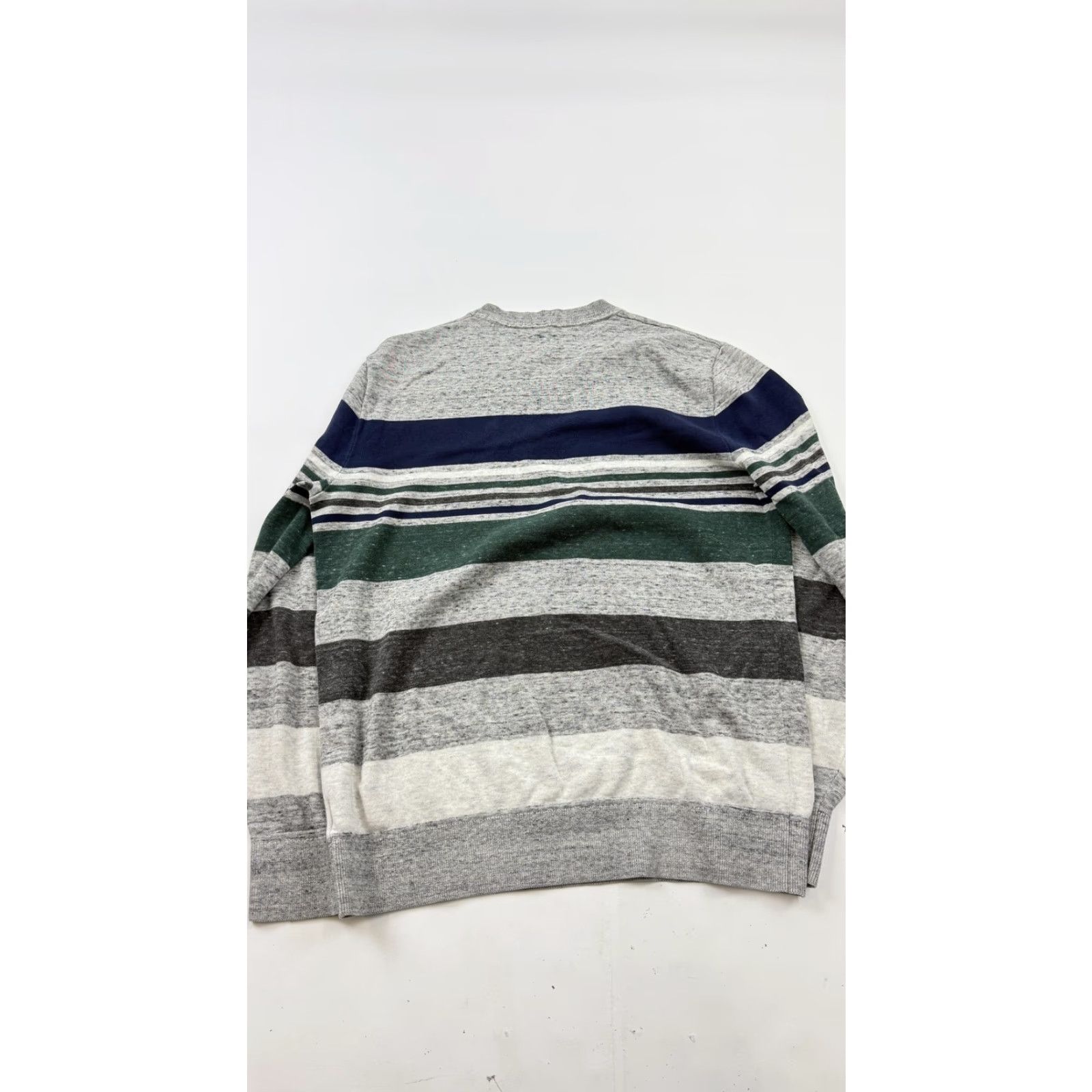 Gap GAP Sweater Mens Small Gray Striped Crewneck Cotton Blend Pullover Casual Size US S / EU 44-46 / 1 - 5 Thumbnail