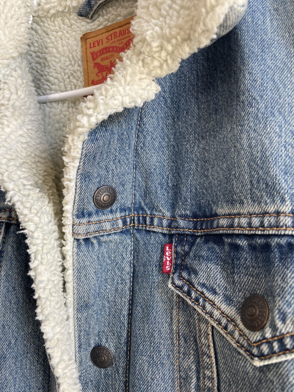 Levi's Levi’s Sherpa Lined Jean Jacket Size US L / EU 52-54 / 3 - 5 Thumbnail