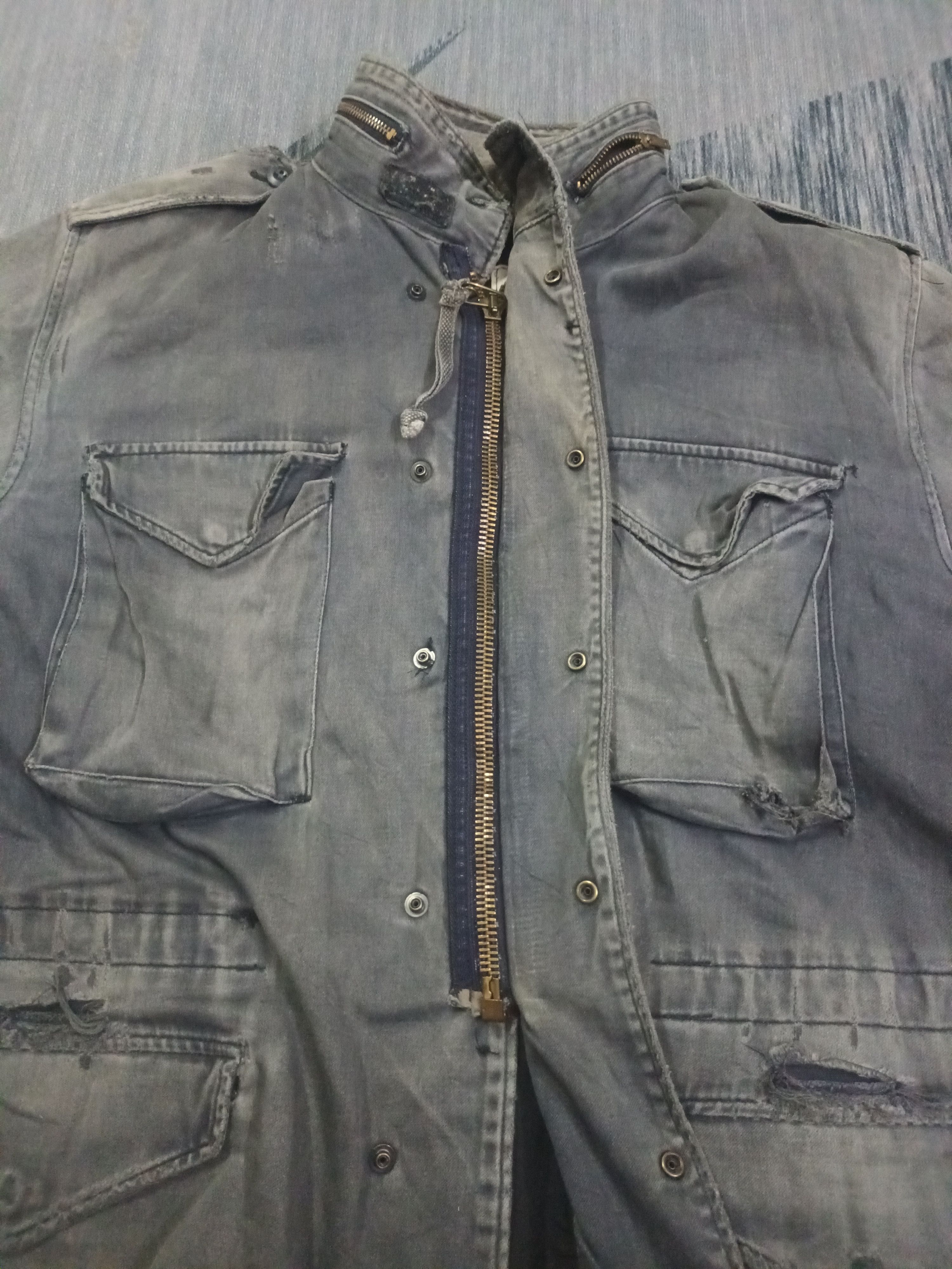 Alpha Industries 🔥 ALPHA MADE IN USA DISTRESSED JACKET 🔥 Size US XXL / EU 58 / 5 - 18 Thumbnail