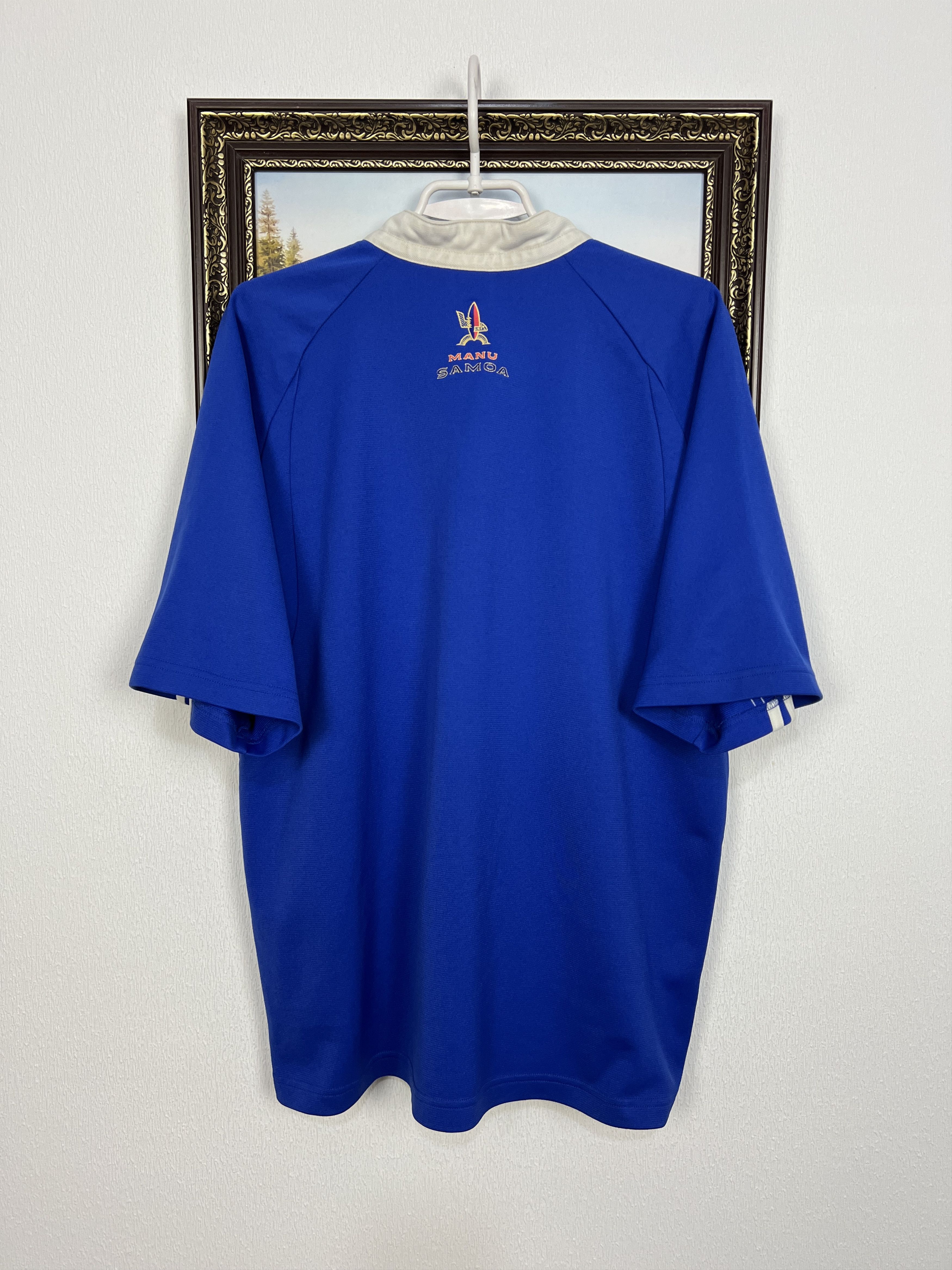 Adidas Vintage Manu Samoa Rugby Union Jersey Trikot Shirt Rare Size US L / EU 52-54 / 3 - 8 Thumbnail