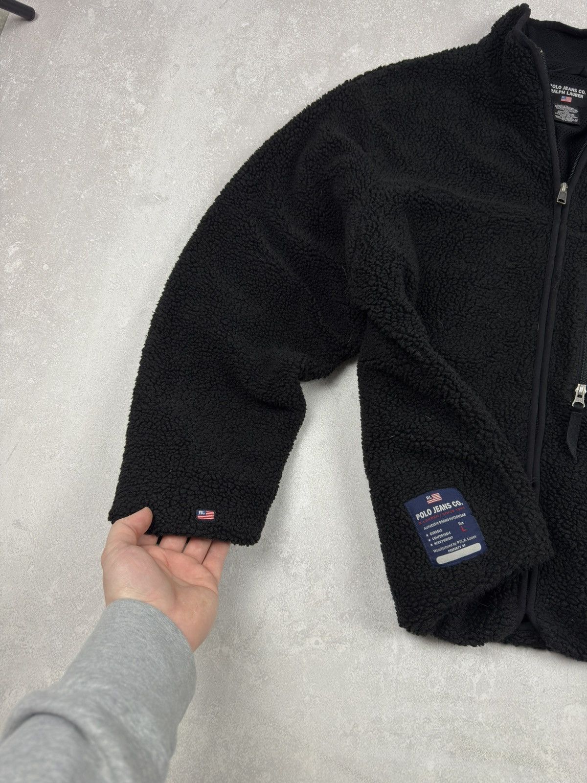 Polo Ralph Lauren Vintage Polo Jeans CO. Ralph Lauren Teddy Fleece Jacket USA Size US L / EU 52-54 / 3 - 5 Thumbnail