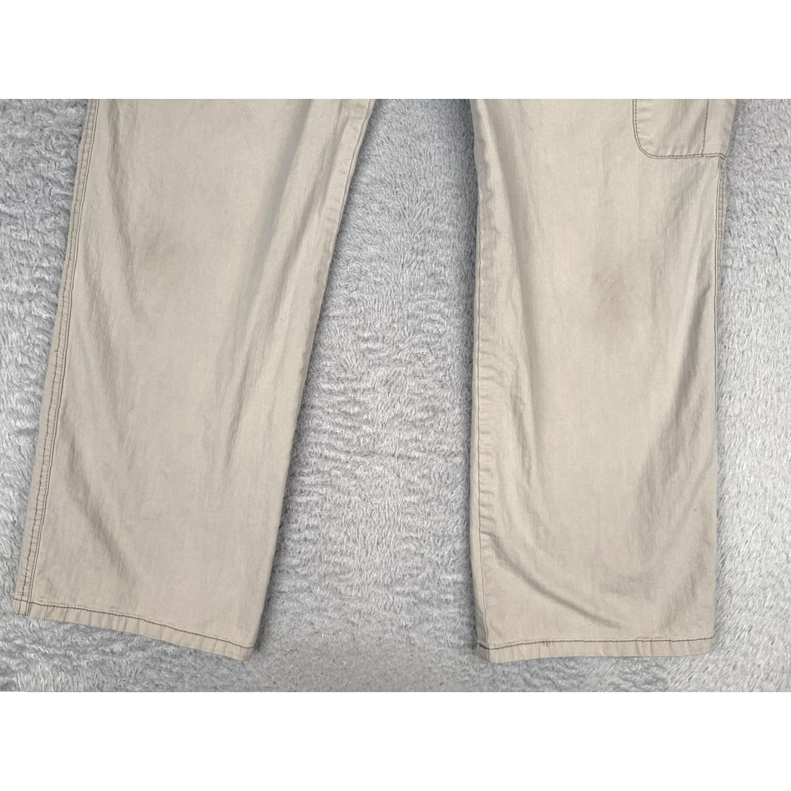 Gloria Vanderbilt Gloria Vanderbilt Jeans Straight Womens 12 Beige Light Wash High Rise 32x31 Cargo Pocket Jeans Woman Beige Light Wash Size 34" / US 12 / IT 48 - 2 Thumbnail