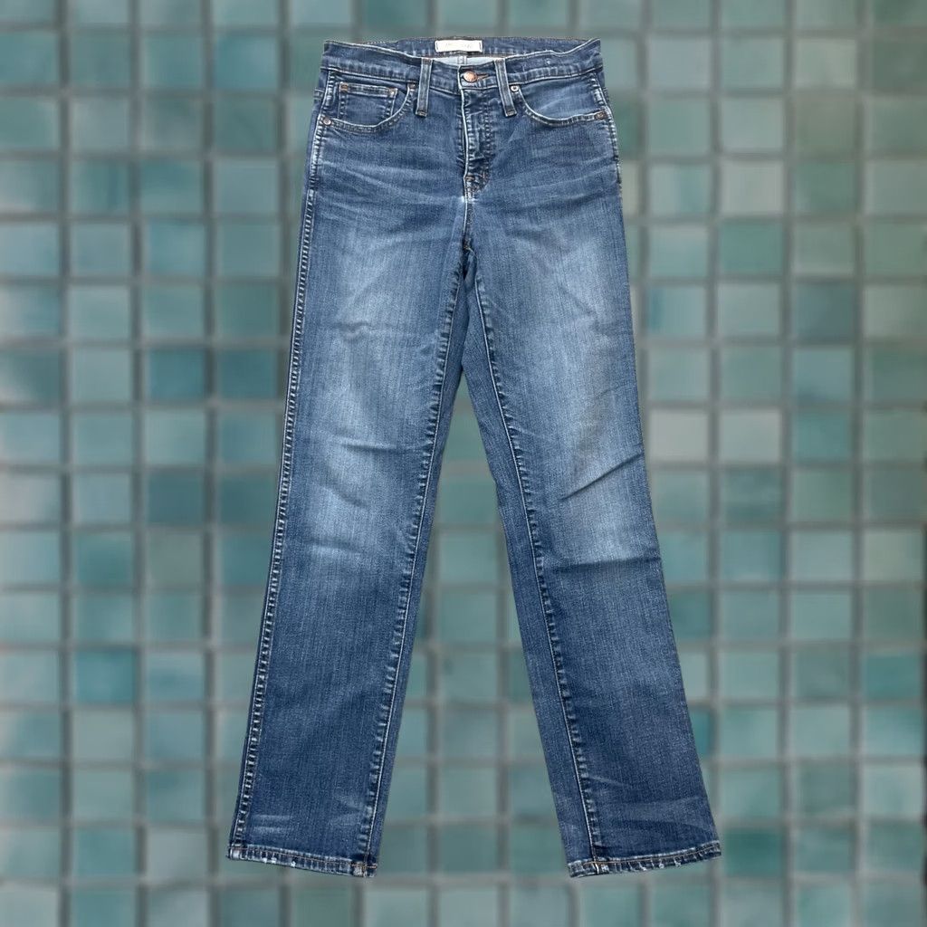 Madewell Madewell Jeans Womens 26 Blue Straight Leg Slim Fit Medium Wash Denim Stretch Jeans Size 26" / US 2 / IT 38 - 1 Thumbnail