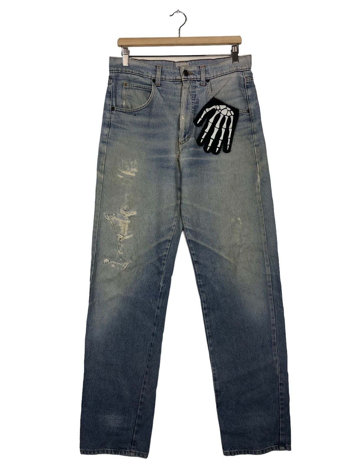 Japanese Brand 🔥90’s VINTAGE ACID WASH DENIM JEANS GOOSE & GENDER JAPAN Size US 32 / EU 48 - 1 Thumbnail