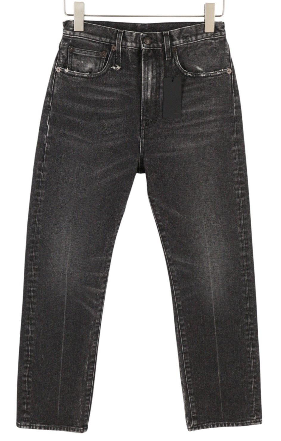 R13 COURTNEY SLIM 27 Everit Black Faded Cropped Distress 86493 Size 27" / US 4 / IT 40 - 3 Thumbnail