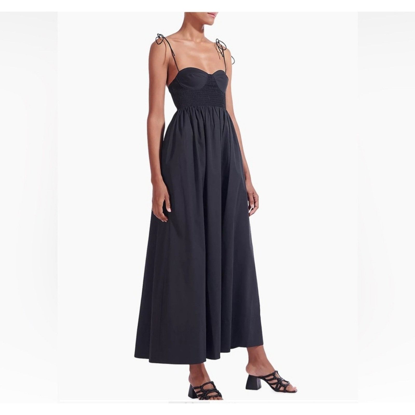 Staud STAUD Womens Landry Tie Shoulder Maxi Dress Size M / US 6-8 / IT 42-44 - 9 Thumbnail