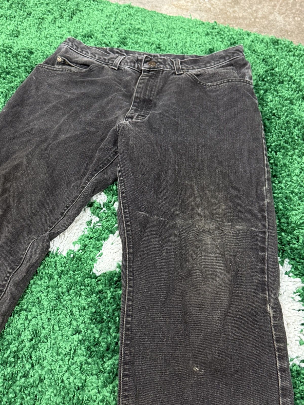 Lee Vintage Distressed Lee Denim Jeans Black / Grey Sz. 34 Size US 34 / EU 50 - 3 Thumbnail