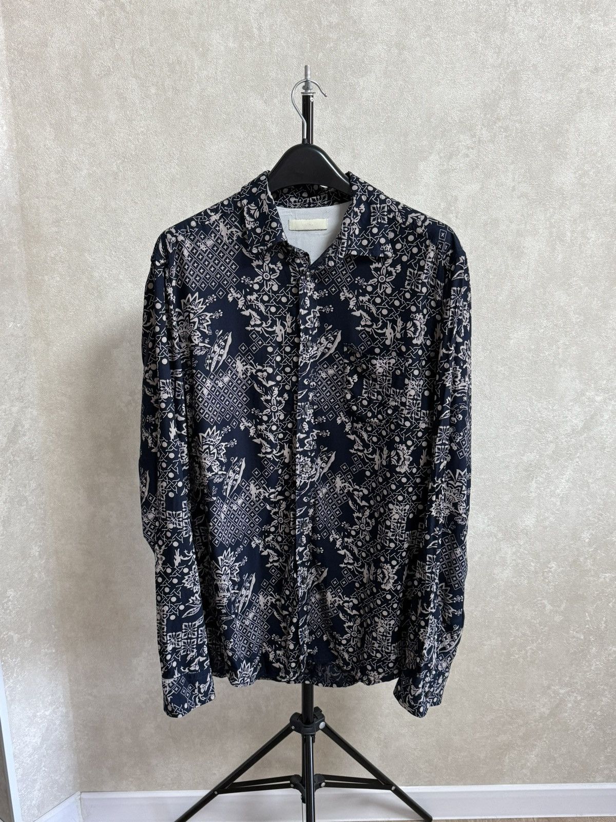 Diesel Vintage Diesel Button Up Shirt Geometric Print Size XL Size US XL / EU 56 / 4 - 2 Thumbnail