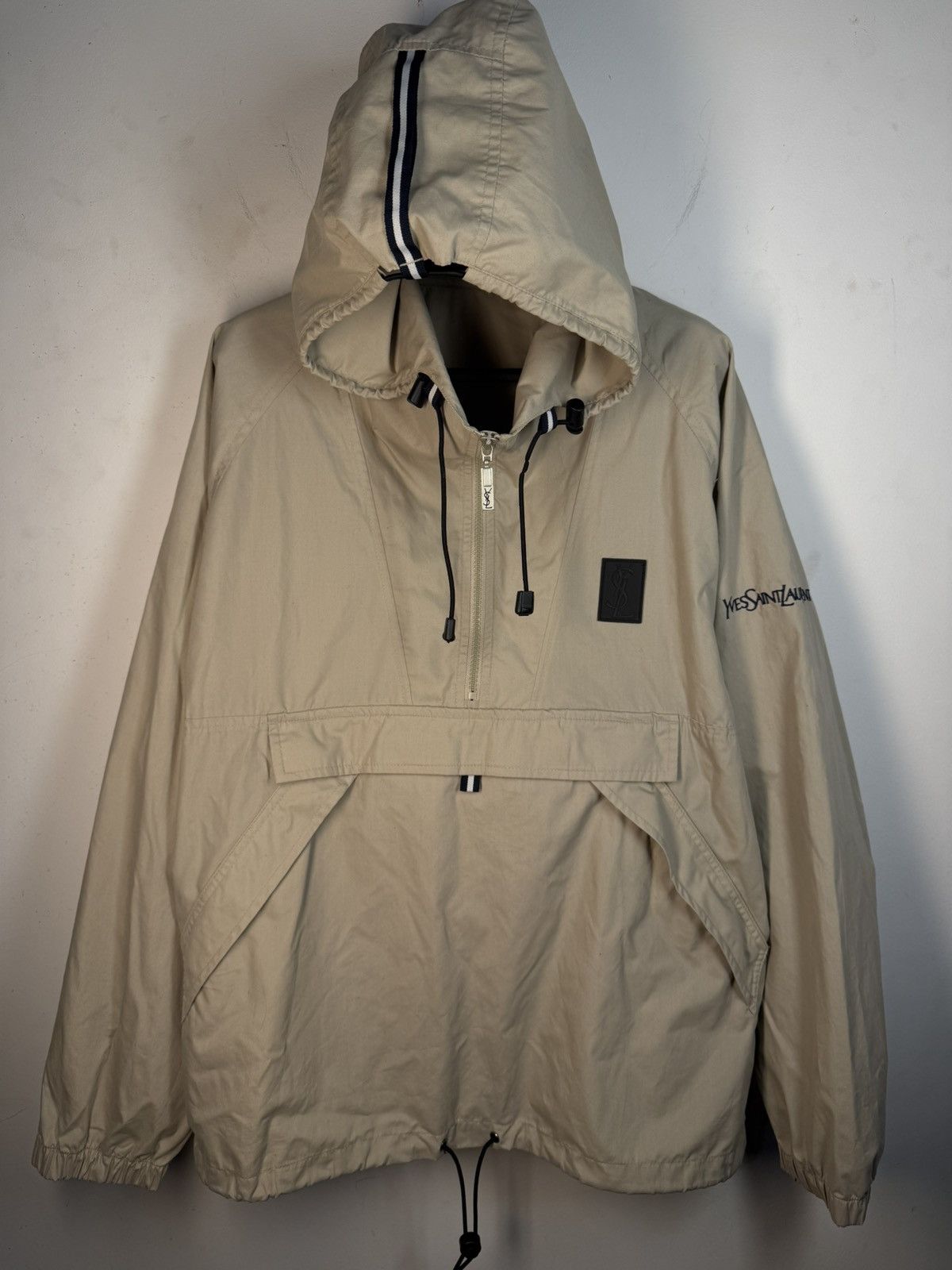 Yves Saint Laurent Spring YSL Anorak Beige Jacket Summer Vintage Yves Saint Size US L / EU 52-54 / 3 - 2 Thumbnail