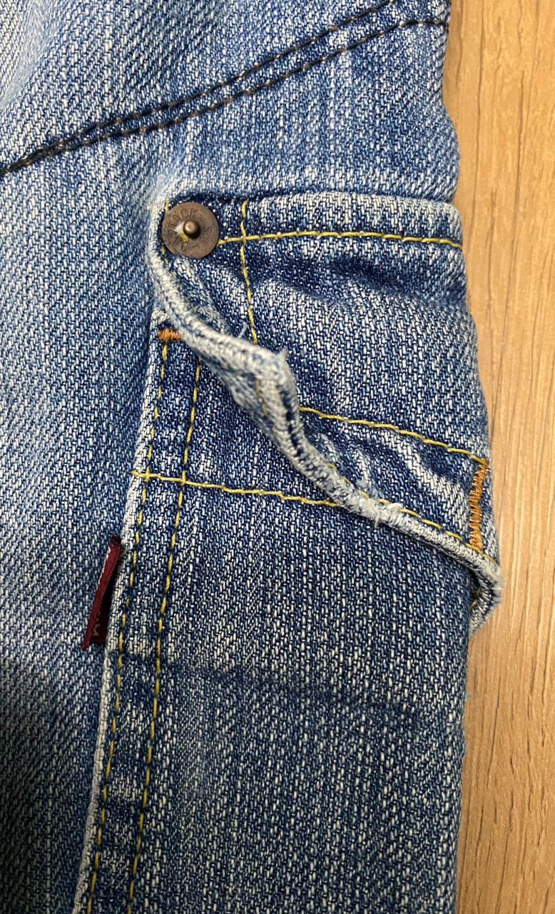 Japanese Brand 💥 Need Gone💥 Bartack Work Clothing Dept Distressed Jeans Size US 31 - 7 Thumbnail