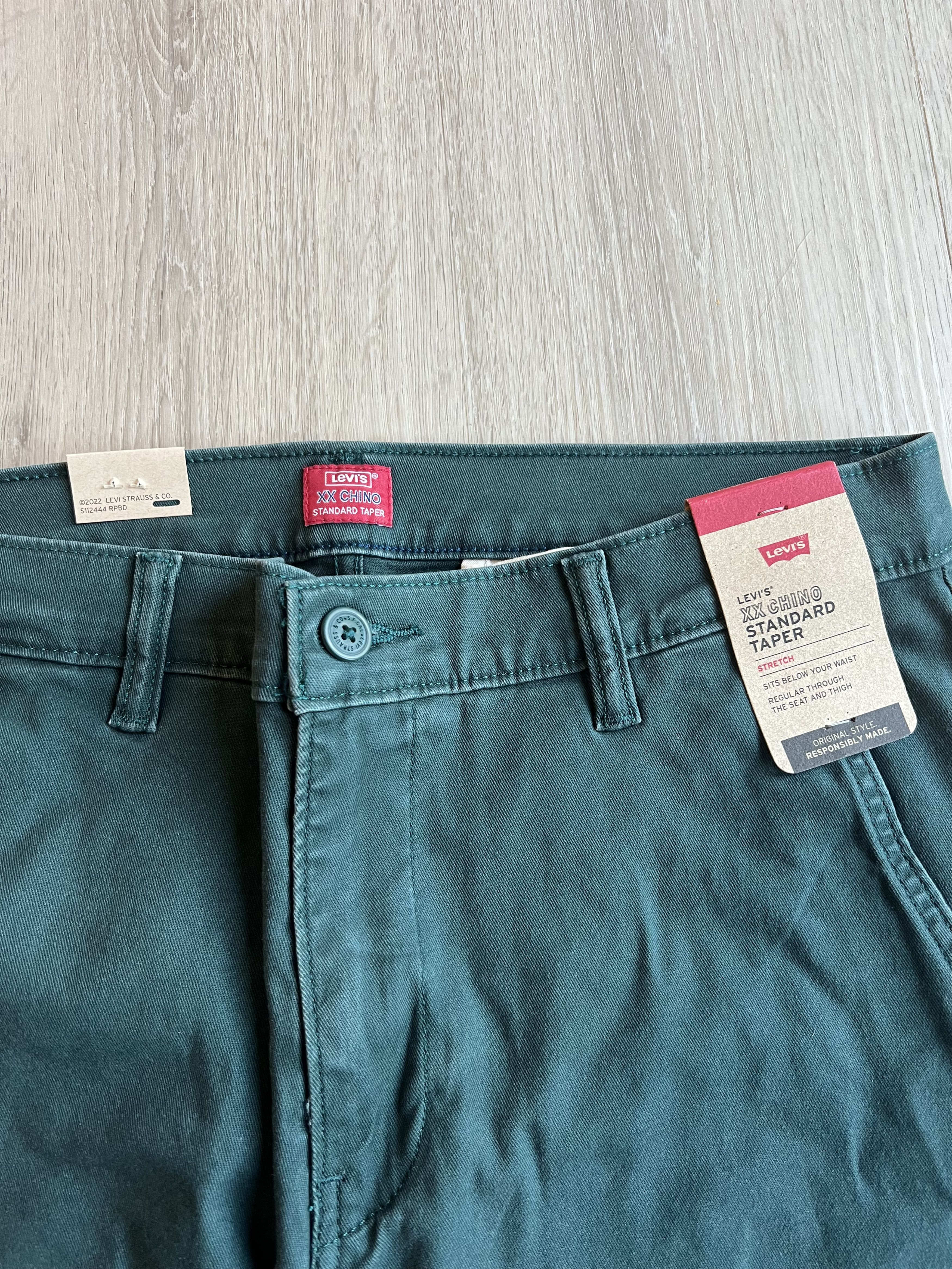 Levi's Standard fit Tapered Chino Pants / Forest Green work wear Size US 32 / EU 48 - 5 Thumbnail