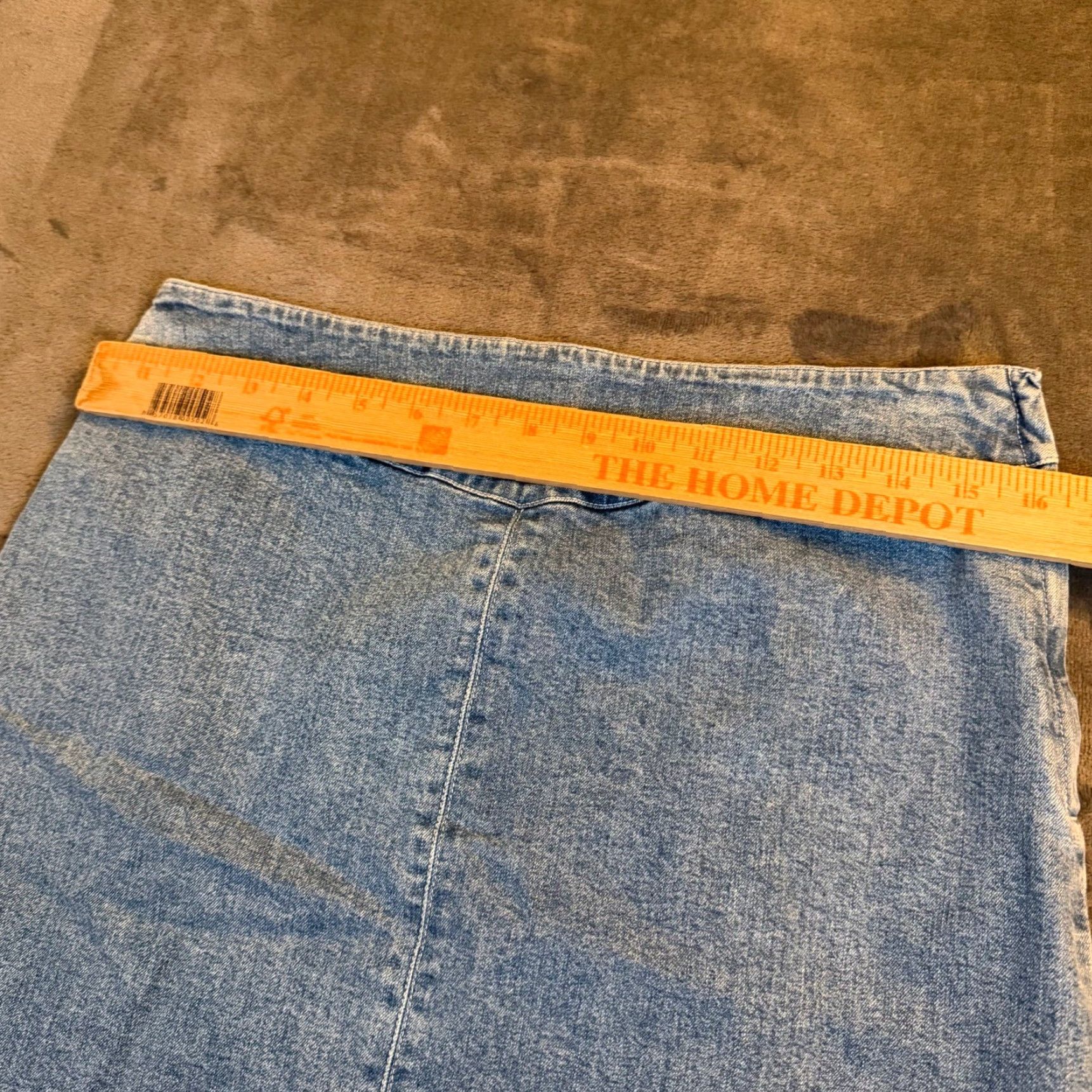 Ralph Lauren Ralph Lauren Denim A-Line Skirt Midi Blue Womens Size 8 Stretch Button Zip Mid Rise Casual Summer Spring Size 30" / US 8 / IT 44 - 5 Thumbnail